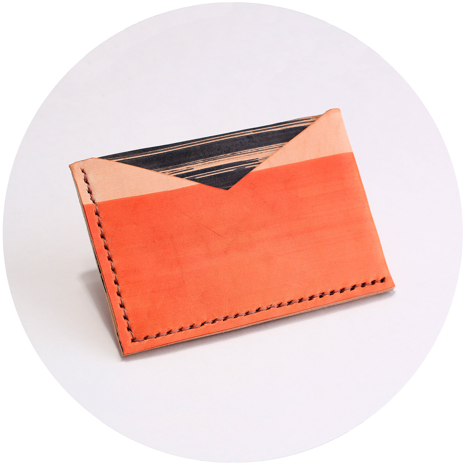 Hide + Seek Wallet in Red/Black Stripe