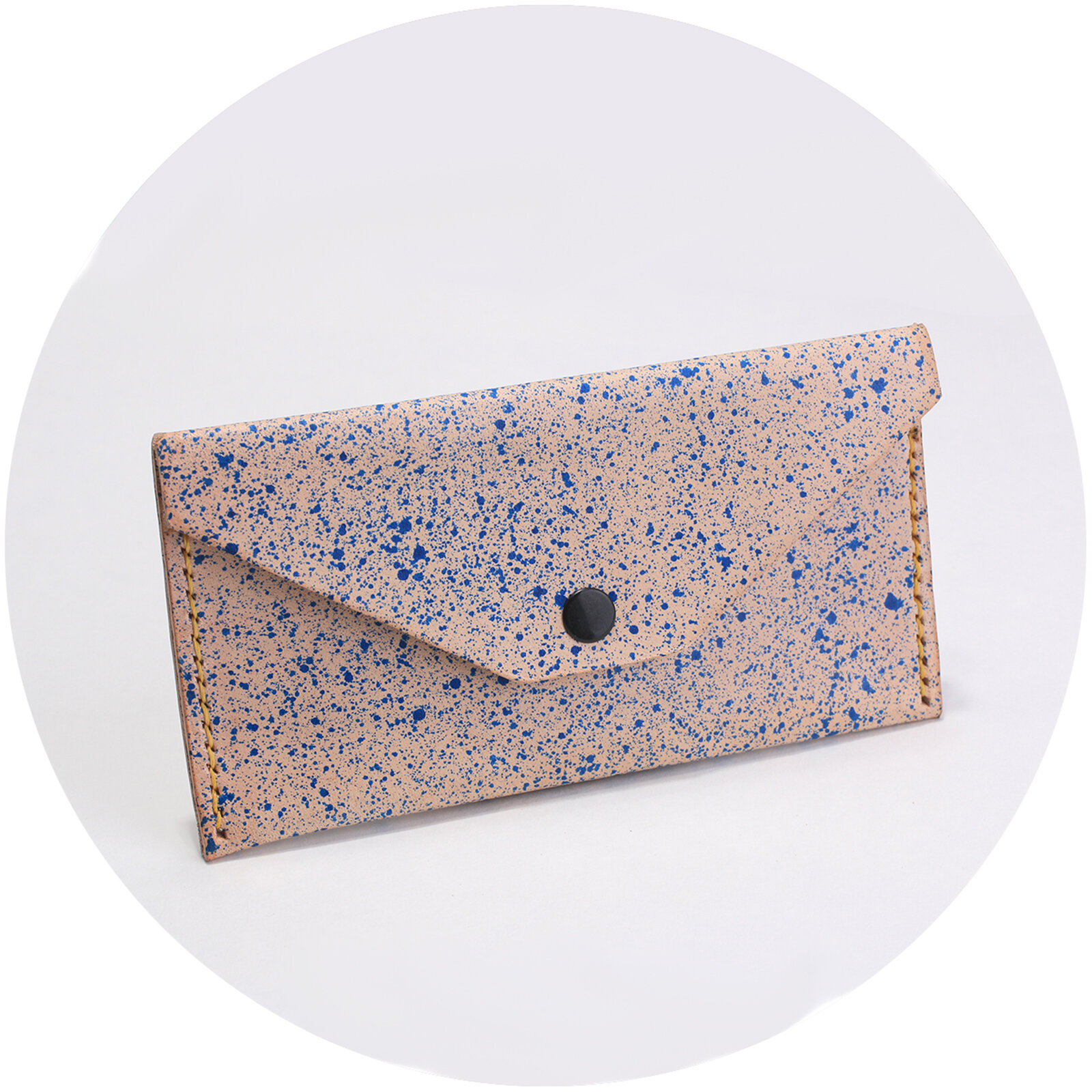 Quick Wallet in Blue Splatter