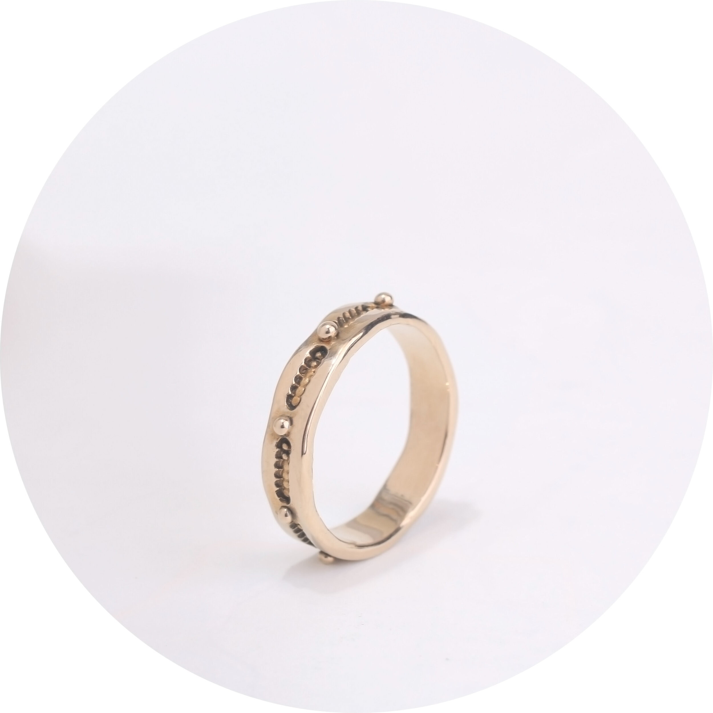 OOAK oooStamped + Dots Ring