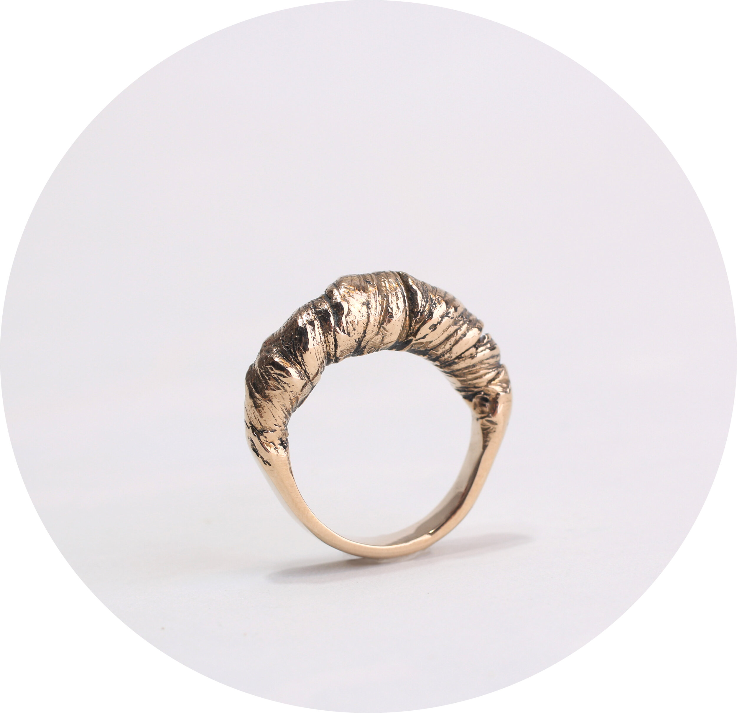 OOAK Croissant Ring