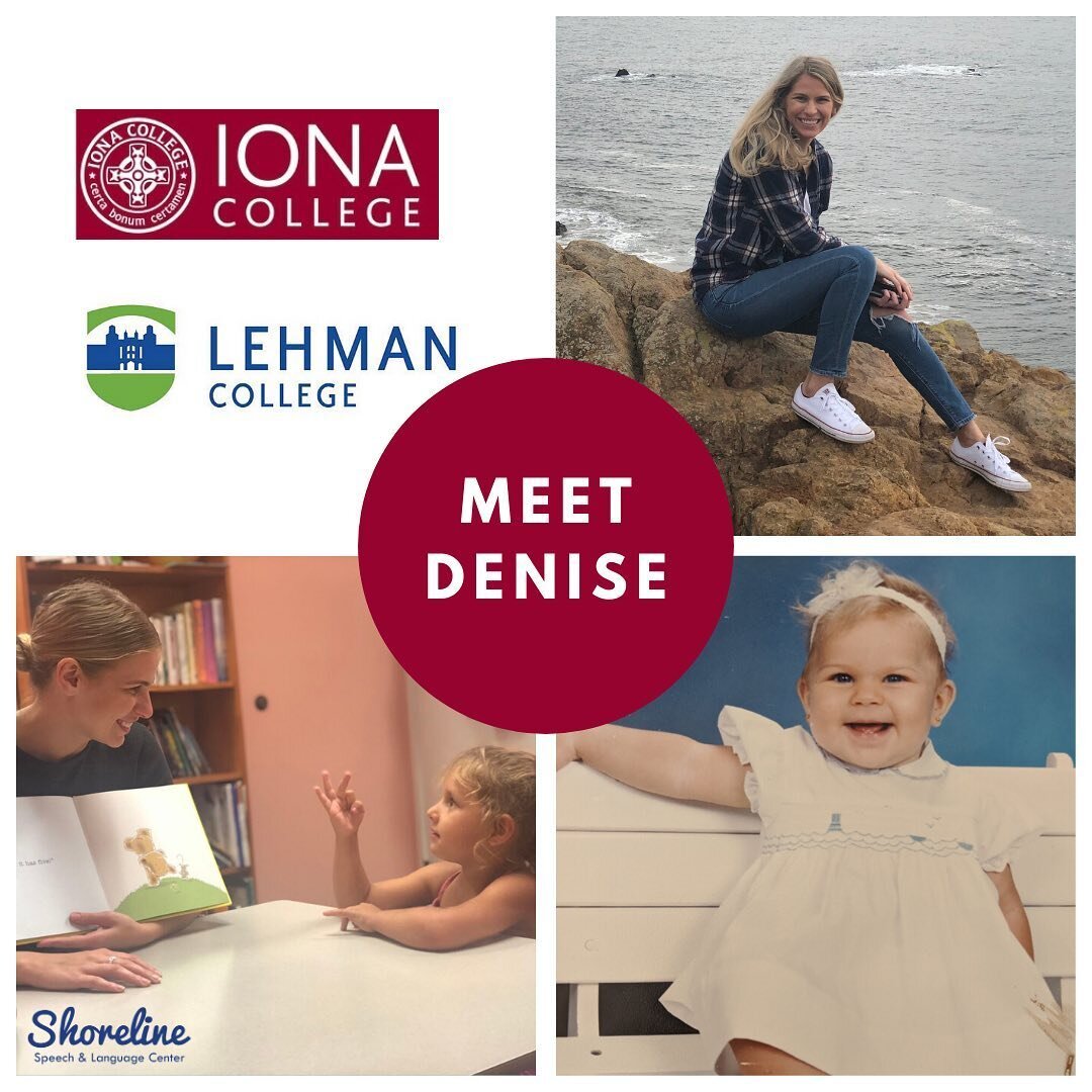 ⁣⁣⭐Meet our team!⭐⠀⠀
⠀⠀
Denise, M.A. CCC-SLP⠀
⠀⠀
Denise has worked at Shoreline since August 2018. She completed her Bachelors degree at Iona College in NY and her Masters degree at Lehman College in the Bronx, where she completed additional coursewo