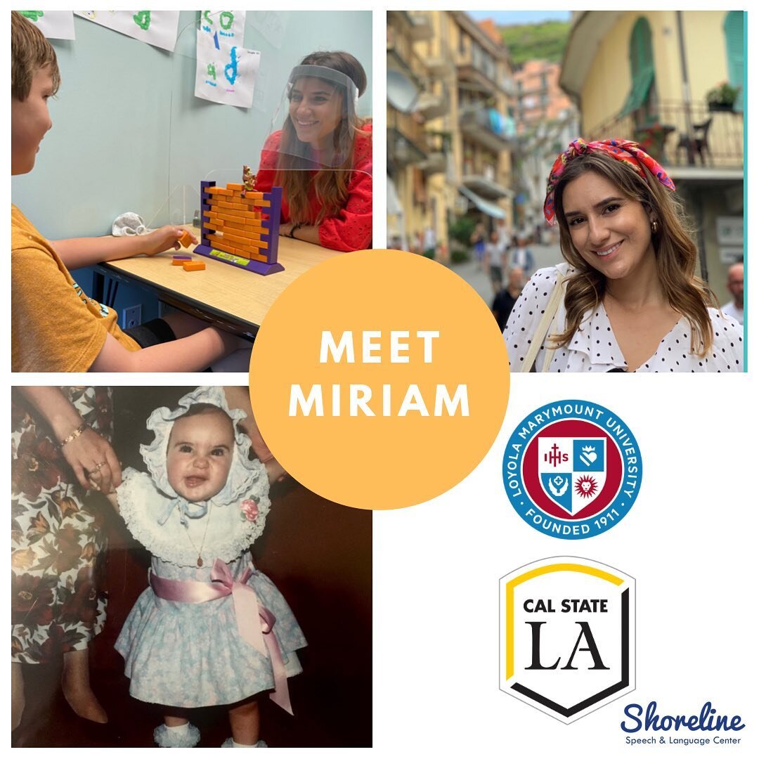 🌟Meet our team!🌟⠀
⠀
Miriam, M.A., CF-SLP⠀
⠀
Miriam is our newest SLP at Shoreline! She joined us in June of 2020. She completed a Bachelor&rsquo;s degree in Liberal Studies &amp; Spanish and a Master&rsquo;s degree in Reading Instruction at Loyola 