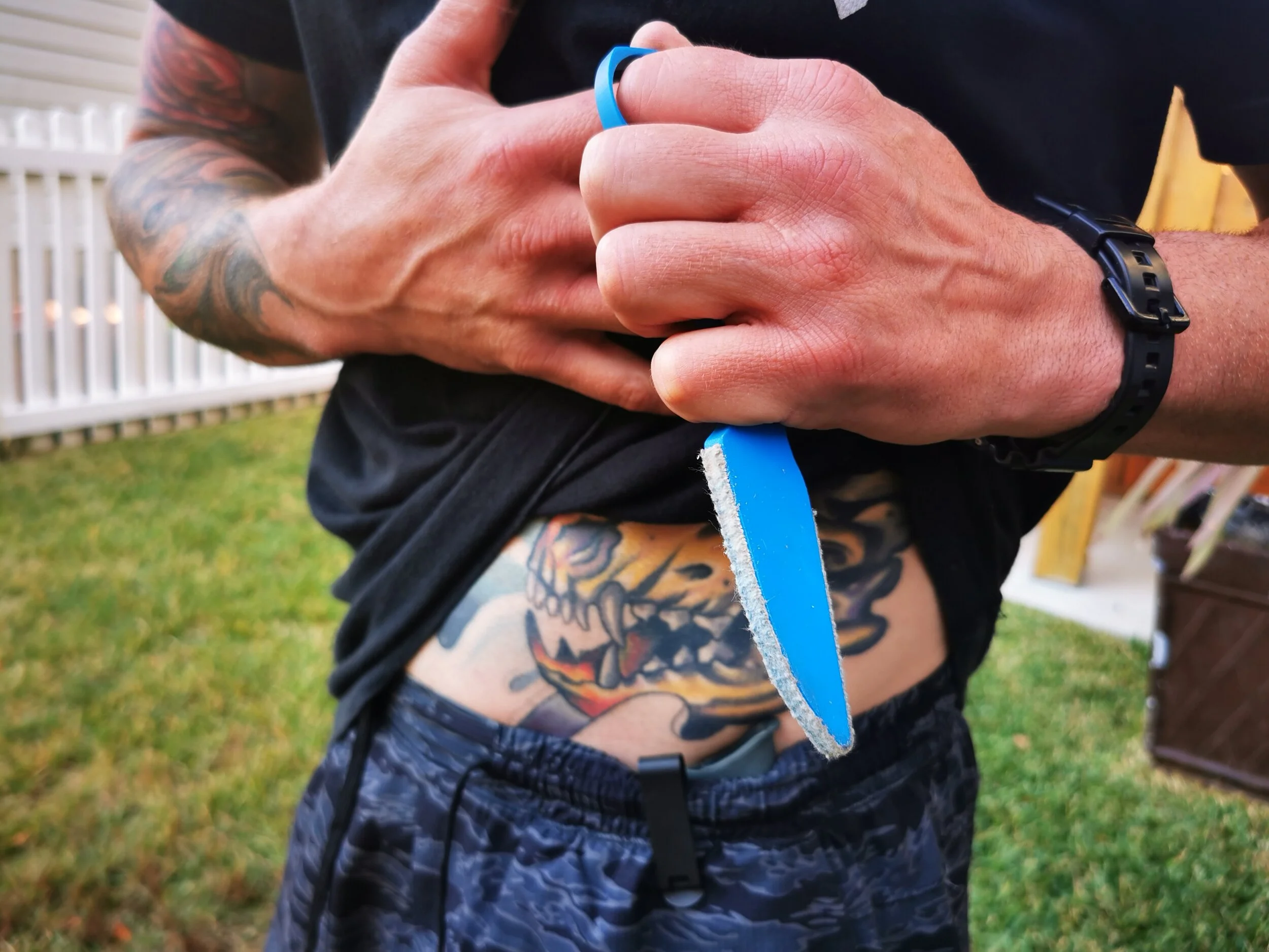 ADC Tie Breaker SOCP Trainer with Sheath concealed EDC Knife for Self Defense