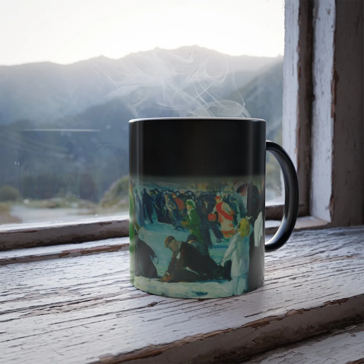 "Elves Love Winter" Color Morphing Mug, 11oz