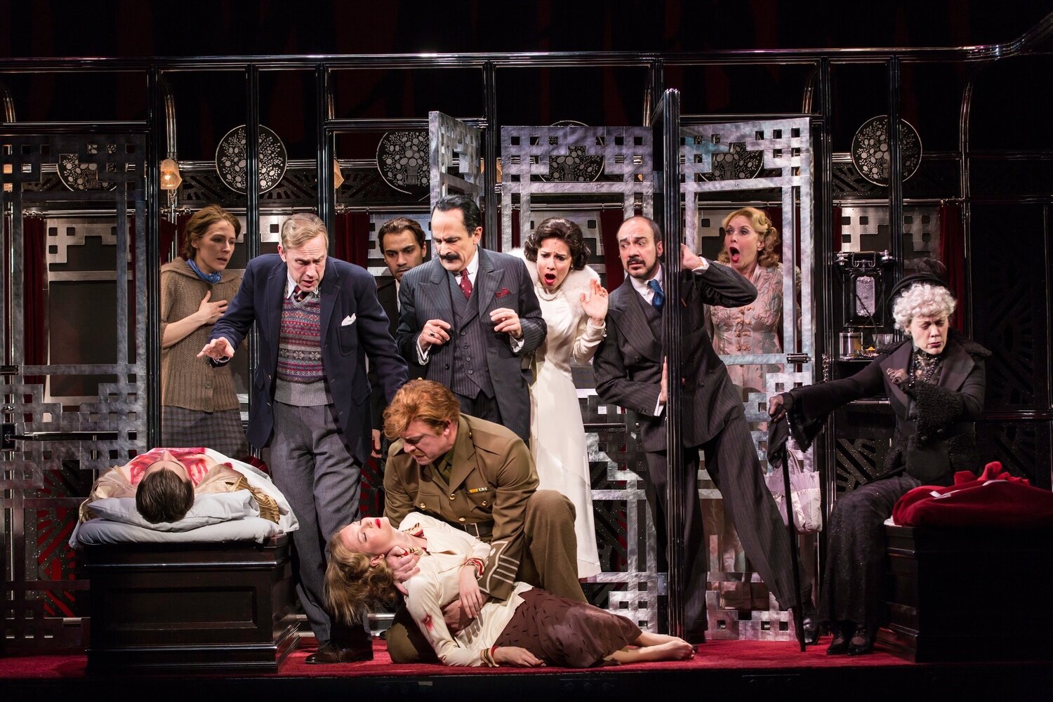  The cast of Agatha Christie’s  Murder on the Orient Express  at McCarter Theatre. Photo: T. Charles Erickson 