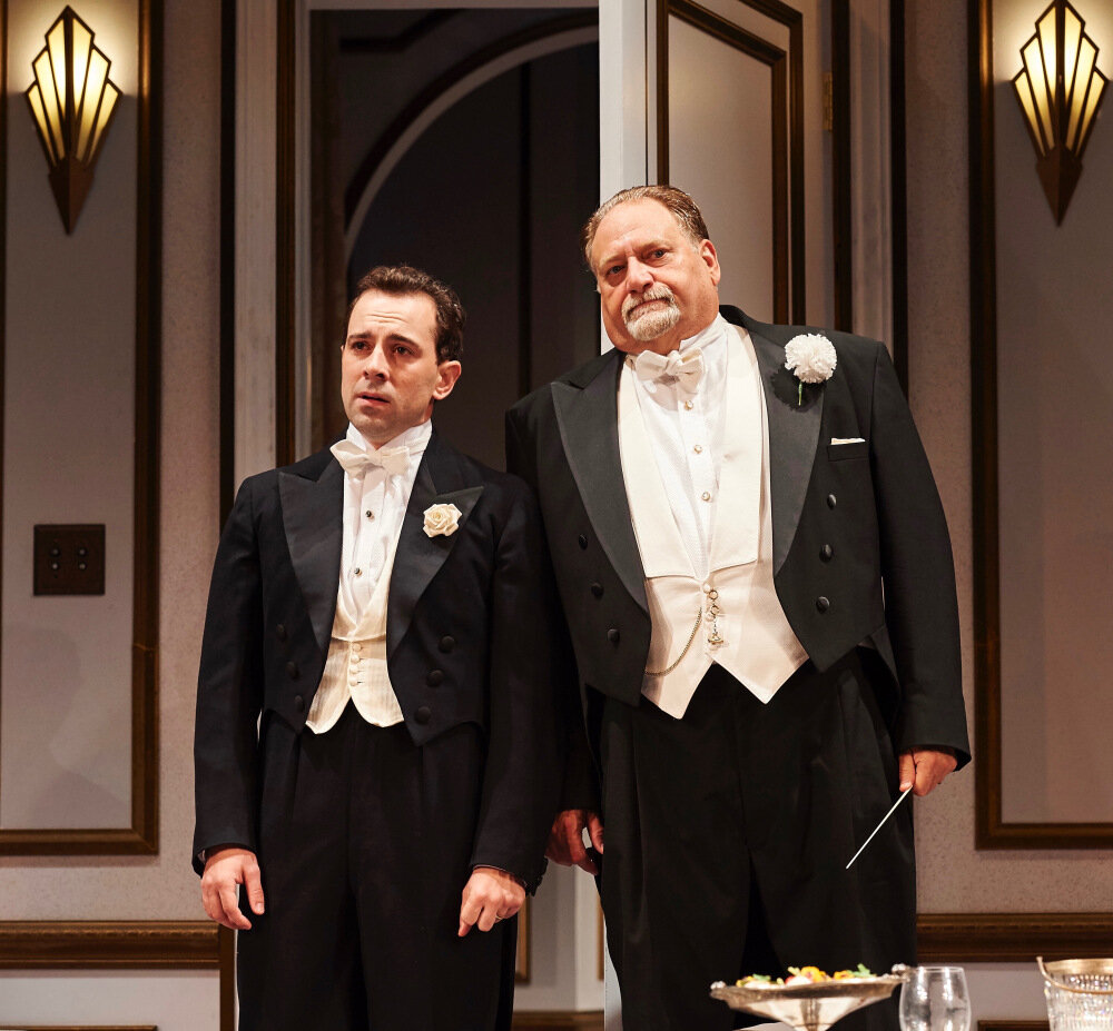  From left to right: Rob McClure (Max) and Ron Orbach (Saunders). Photo credit: Roger Mastroianni. 