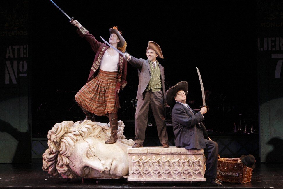  (L-R) Jeffrey Denman as Preston, Stephen DeRosa as Hamish and Ron Orbach as Louis Goldman in the Alley Theatre's production of The Gershwins' AN AMERICAN IN PARIS. Photo by Michal Daniel.  