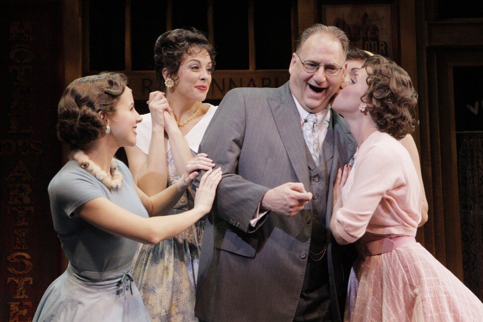   Ron Orbach as Louis Goldman (center) and the Ensemble in the Alley Theatre's production of The Gershwins' AN AMERICAN IN PARIS. Photo by Michal Daniel.  