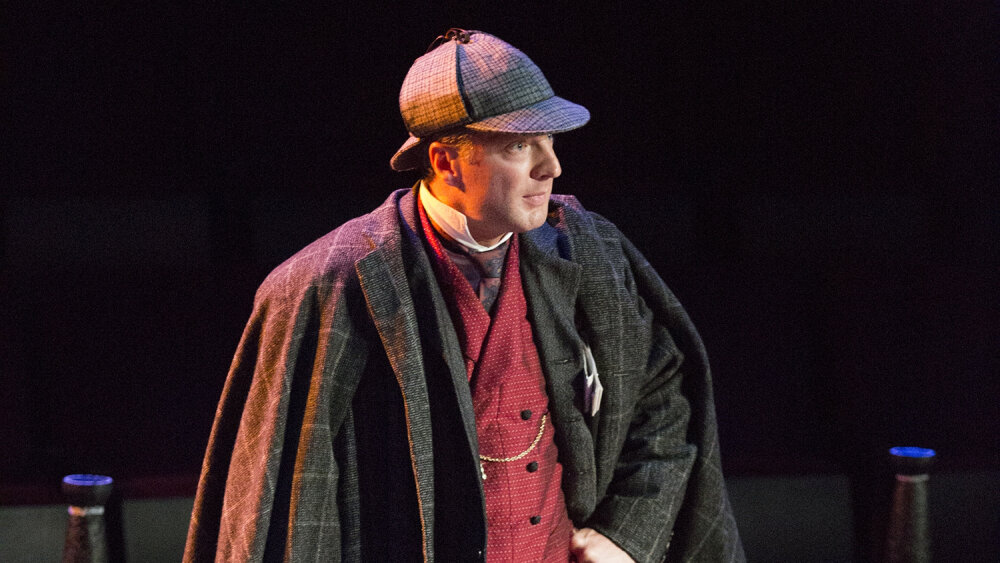  Euan Morton in Ken Ludwig’s  Baskerville: A Sherlock Holmes Mystery  at the Old Globe Theatre. Photo: Jim Cox 