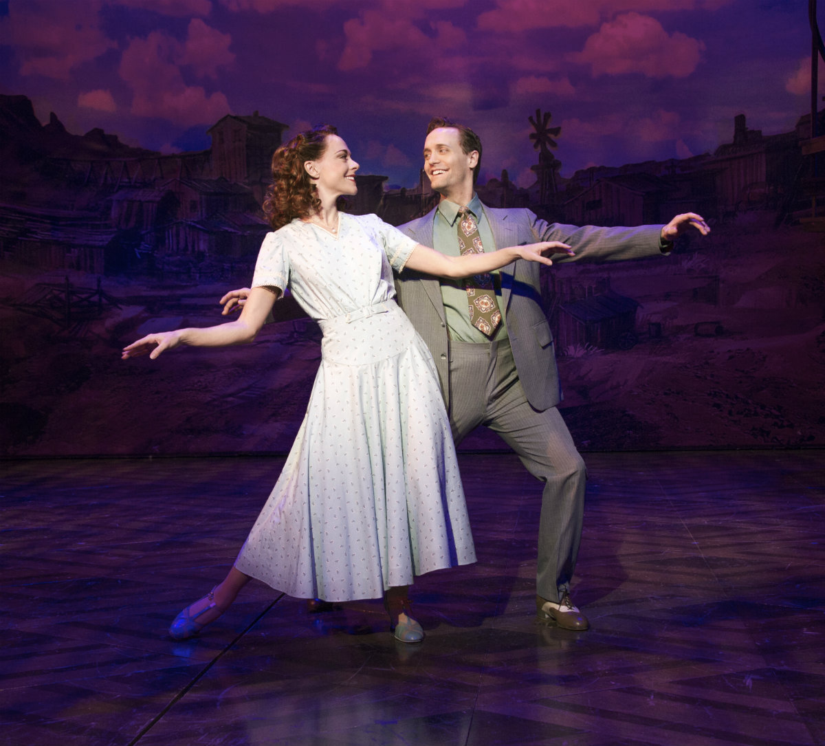  Ashley Spencer as Polly Baker, Danny Gardner as Bobby Child in Crazy for You at Signature Theatre. Photo: C. Stanley  