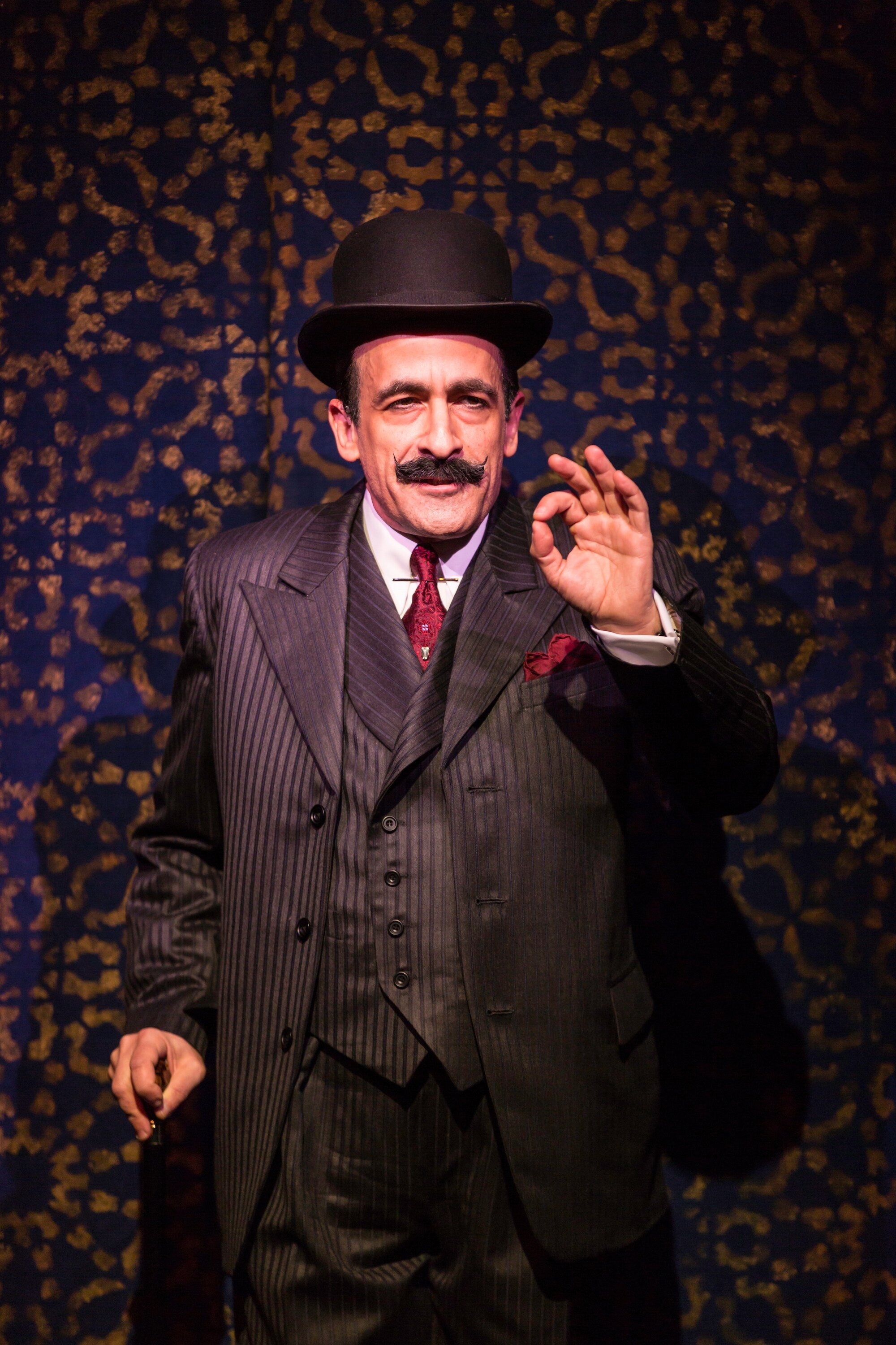  David Pittu as Hercule Poirot at Hartford Stage. Photo: T. Charles Erickson 