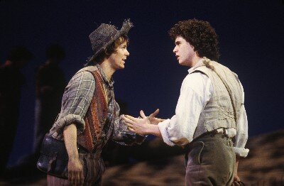  Jim Poulos as Huckleberry Finn - Joshua Park as Tom Sawyer. Photo: Joan Marcus 