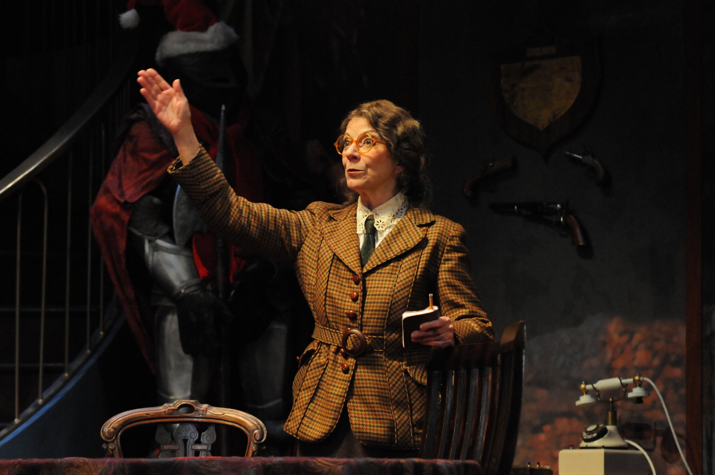  Carolyn Michel as Inspector Goring in "The Game's Afoot" at Asolo Rep. Photo: BARBARA BANKS  