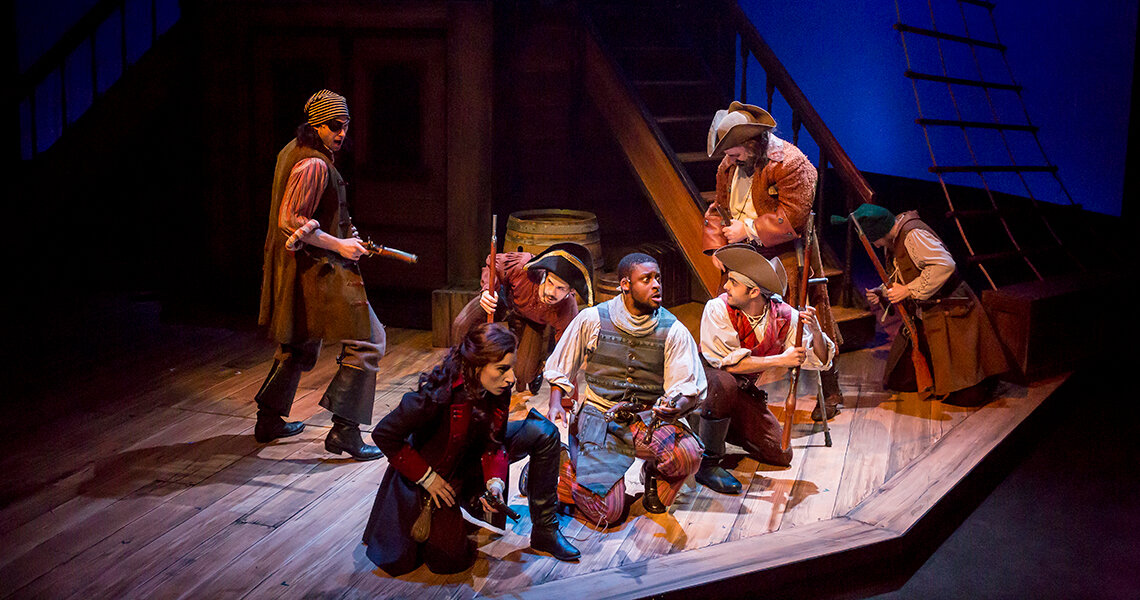  The cast of Ken Ludwig's Treasure Island at Cincinnati Playhouse in the Park. Photo by Mikki Schaffner. 