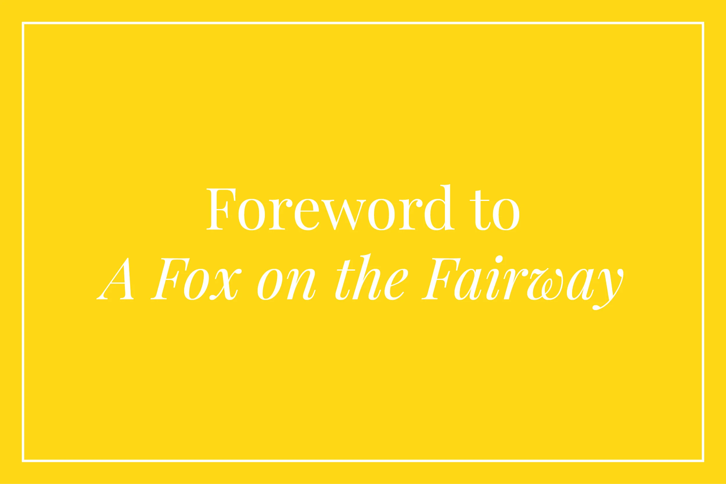 Foreword to Midsummer/Jersey