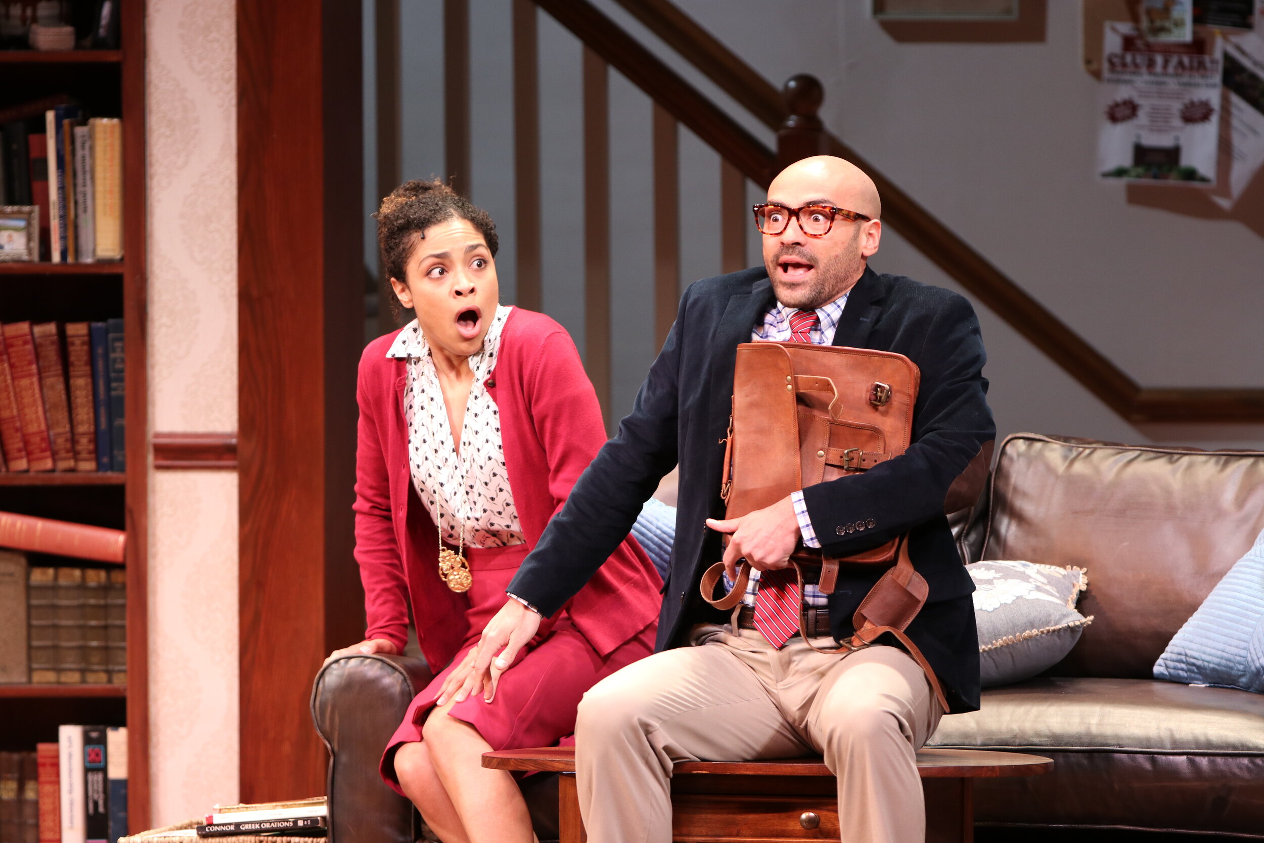 Shay Vawn and Jevon McFerrin in Ken Ludwig's The Gods of Comedy. Photo by Tom Miller.JPG