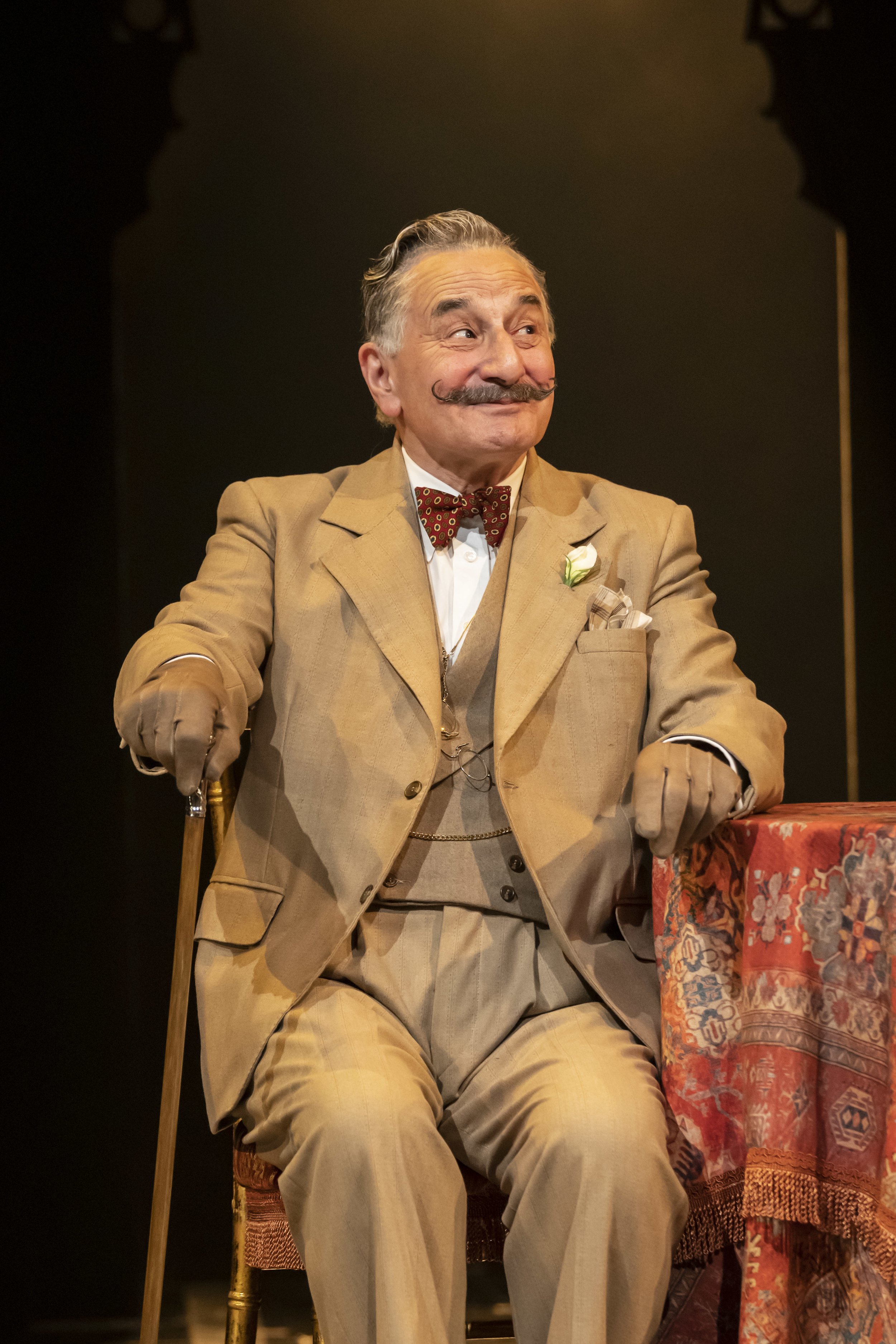 Henry Goodman as Hercule Poirot in Murder on the Orient Express at Chichester Festival Theatre 