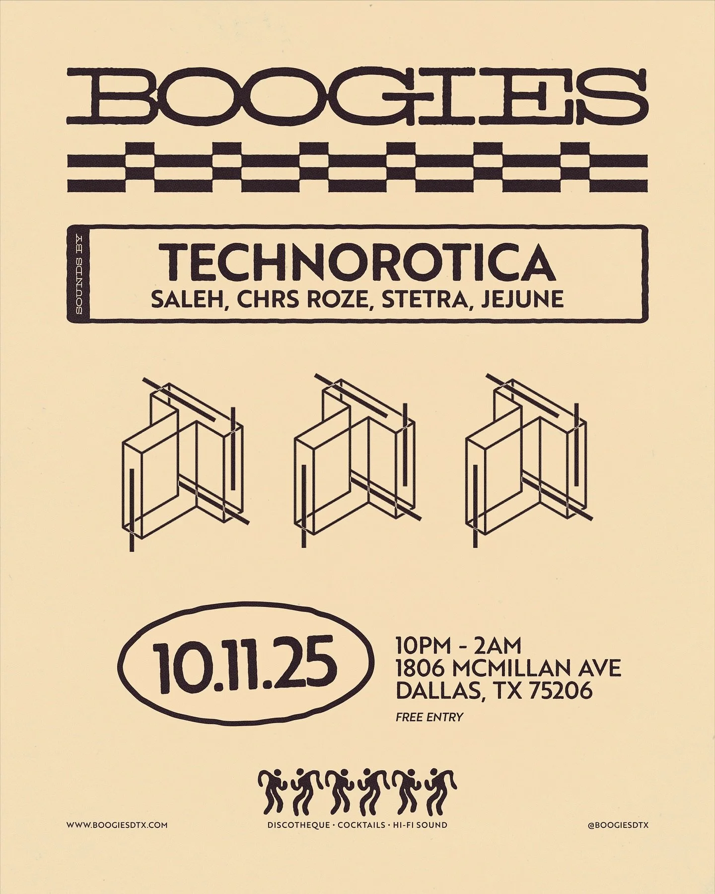 right here, right now ✨🪩✨ @boogiesdtx &bull; @brandon_epocha of @debbiedoesdiscotx goin innnn on the jamz right now til 10 ✨

early arrival highly encouraged ‼️

10-11 @rafisaleh 
11-12 @chrsroze 
12-1 @stetra 
1-2 @jejune.tx