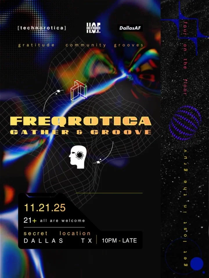 Lose yourself in the frequency &mdash; for the ones who dance until the world melts away &mdash; join us this Friday 10p&ndash;late

a night built on gratitude, community, and the therapy of groove &mdash;&mdash; see you in the dance floor 

location