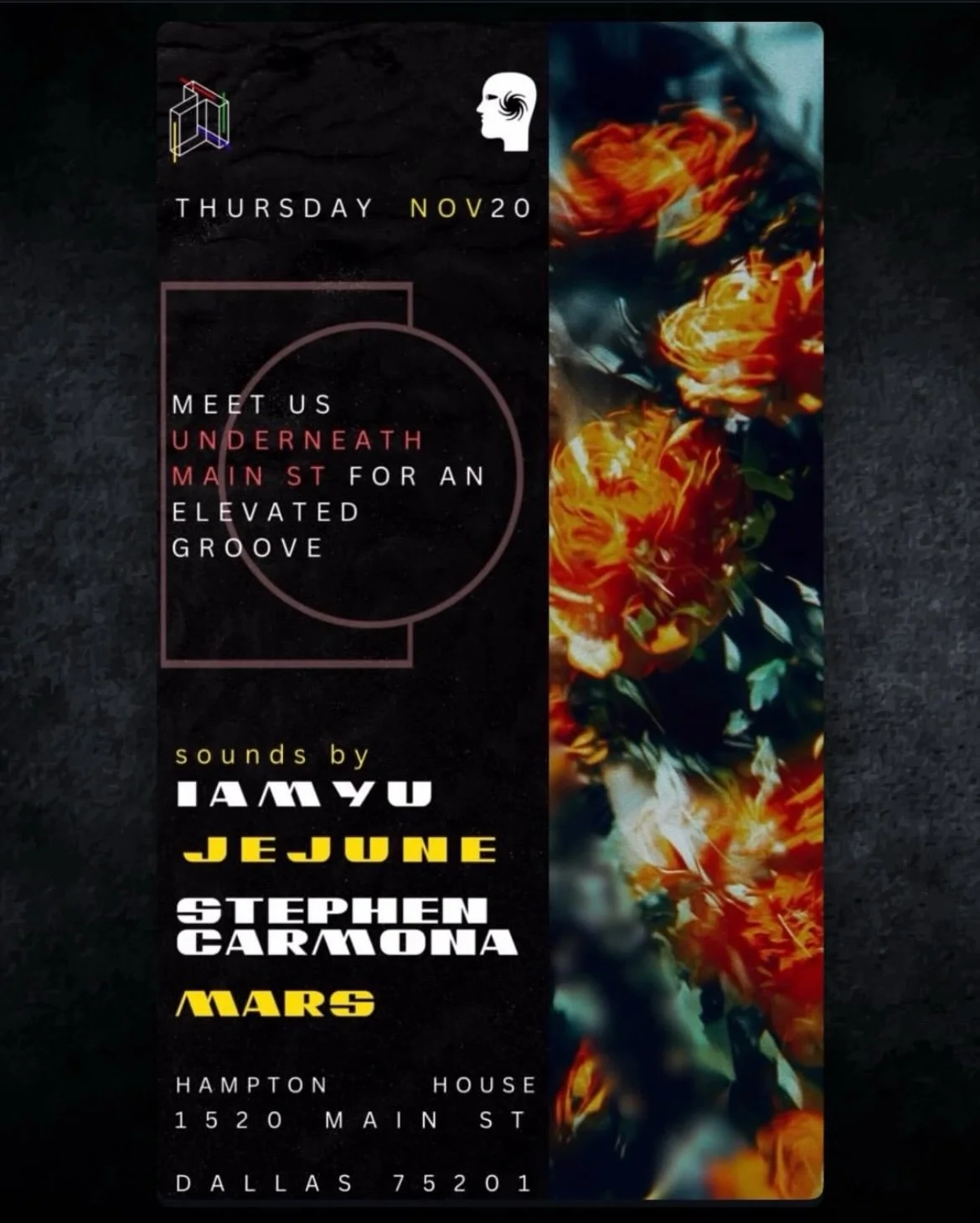 T O N I G H T &bull; come dressed in your swankiest and groove out with us and @house__of__freqs at @hamptonhousedallas 10pm-2am 

sound selectas:
10-11 @mars_the_dj 
11-12 @stephenicarmona 
12-1 @jejune.tx 
1-2 @jordanwhereareyou 

no cover all nigh