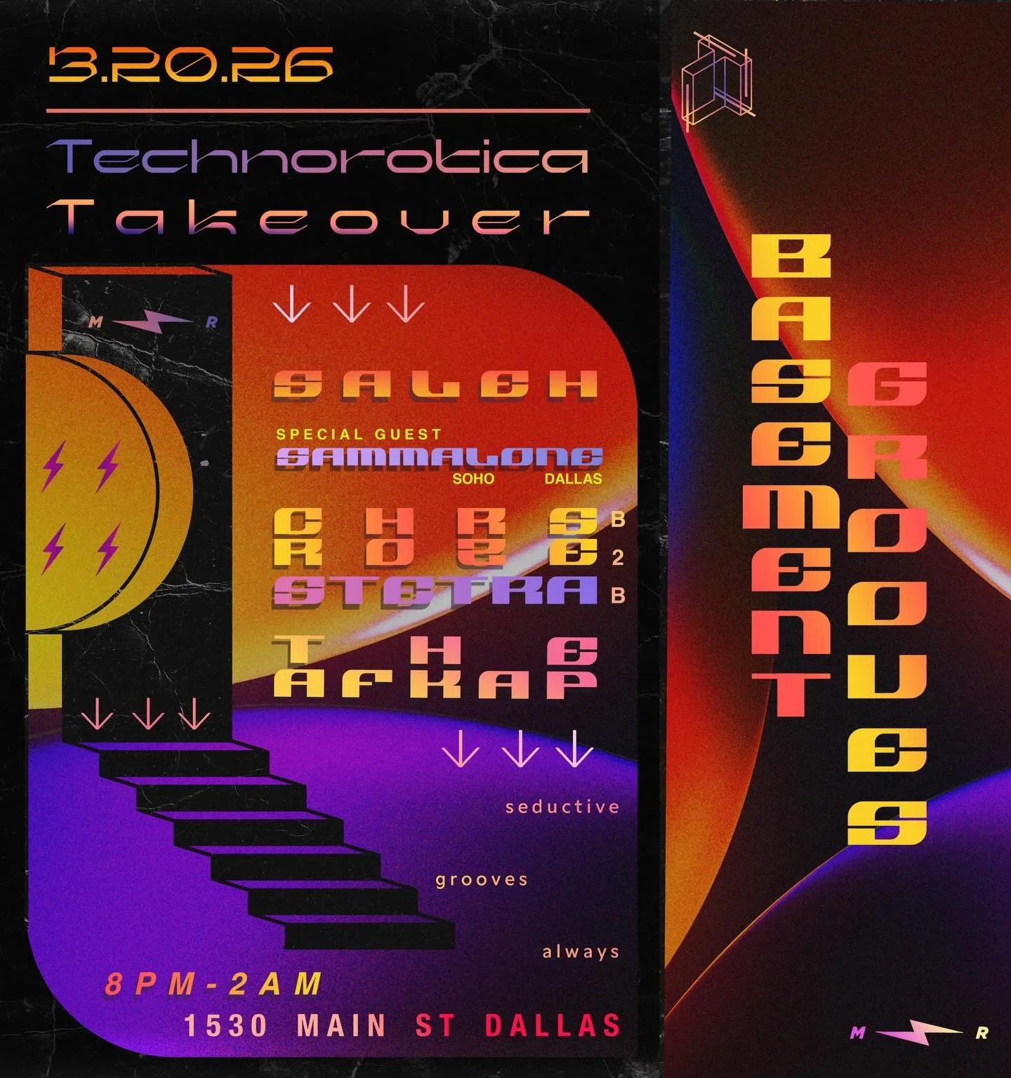 T O M O R R O W // F R I D A Y &bull; we return to @midnightramblerbar for Basement Grooves XXVIII ⚡️ featuring a special send off for @the_afkap before he embarks on his next adventure. Catch him kicking things off at 8PM ⚡️ we also have @sohodallas