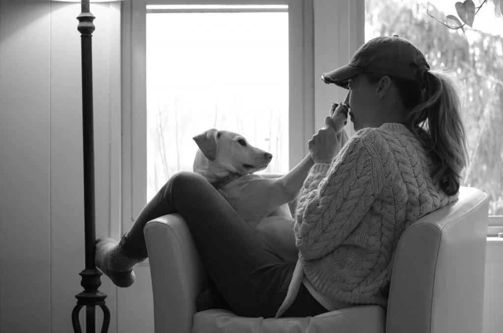 Smelling Adriana's Paws