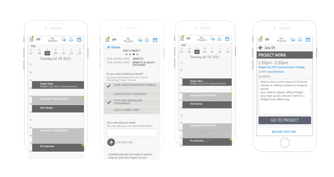 MOBILE WIREFRAMES