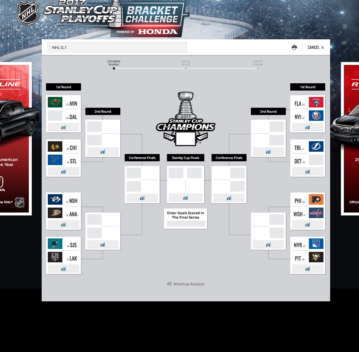 Follow our Stanley Cup playoffs bracket challenge!