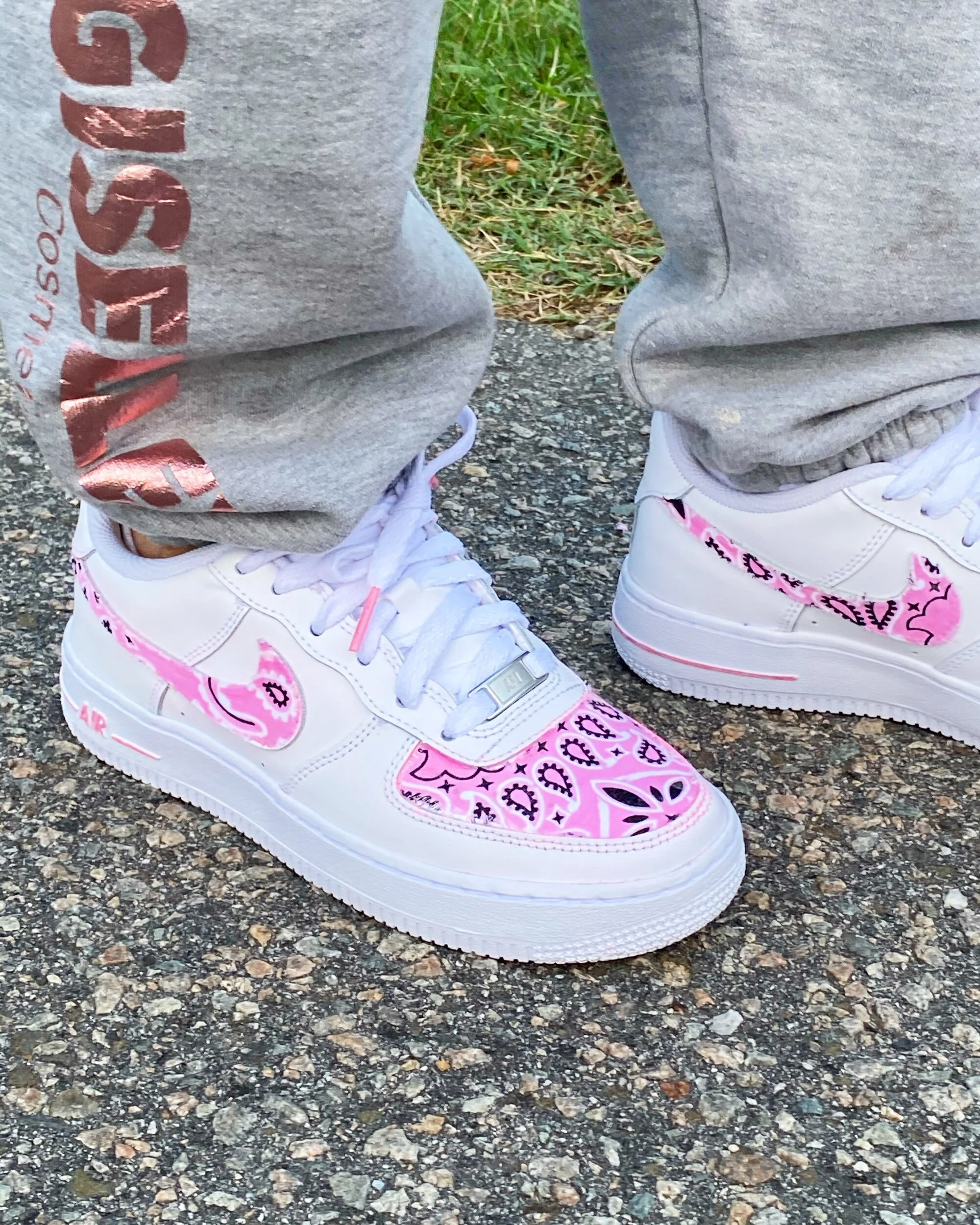 Destroyed Bandana Custom Air Forces Giselley Cosmetics