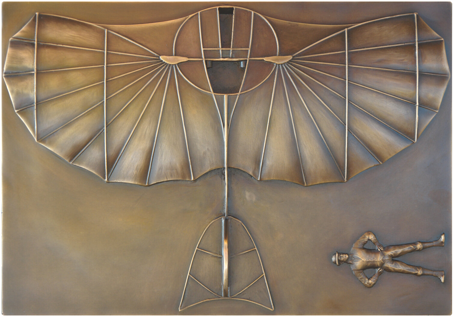 20170309bwhite Bronze Glider Plaque by CosmoWenman.JPG