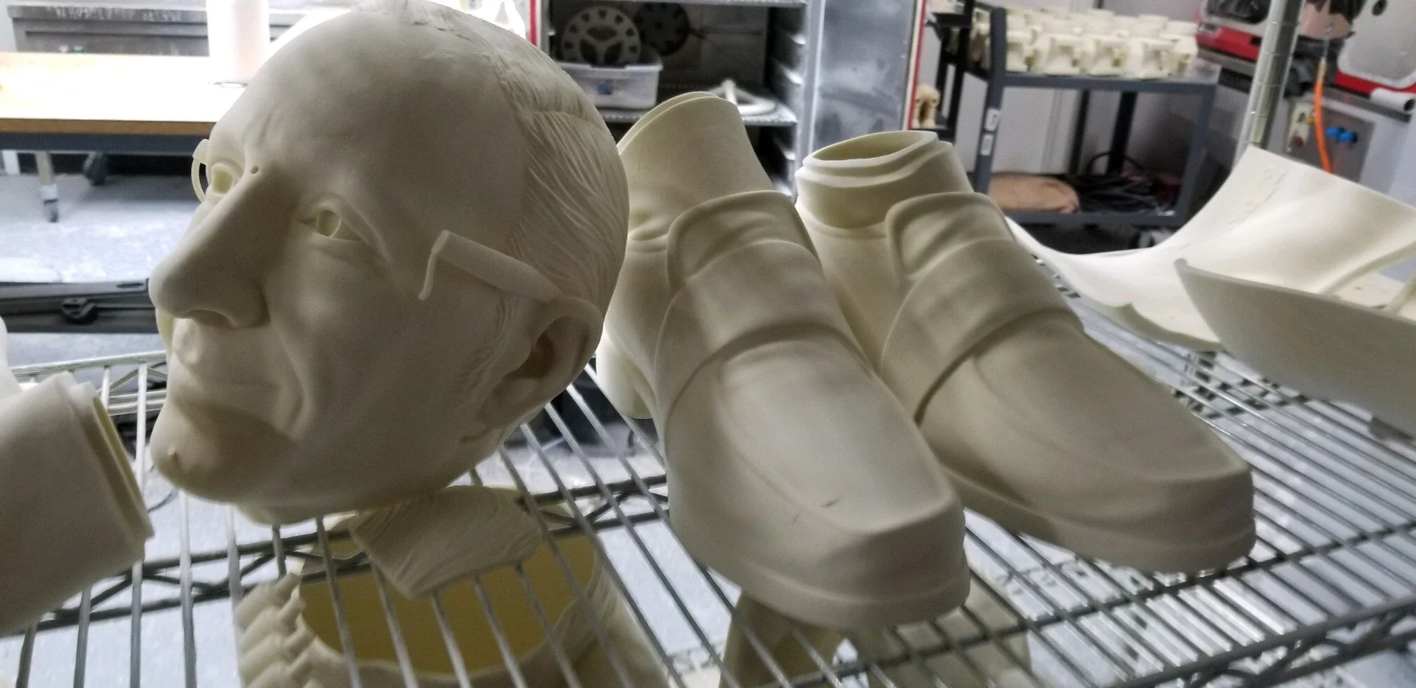   3D printed wax sections, ready for ceramic investment  