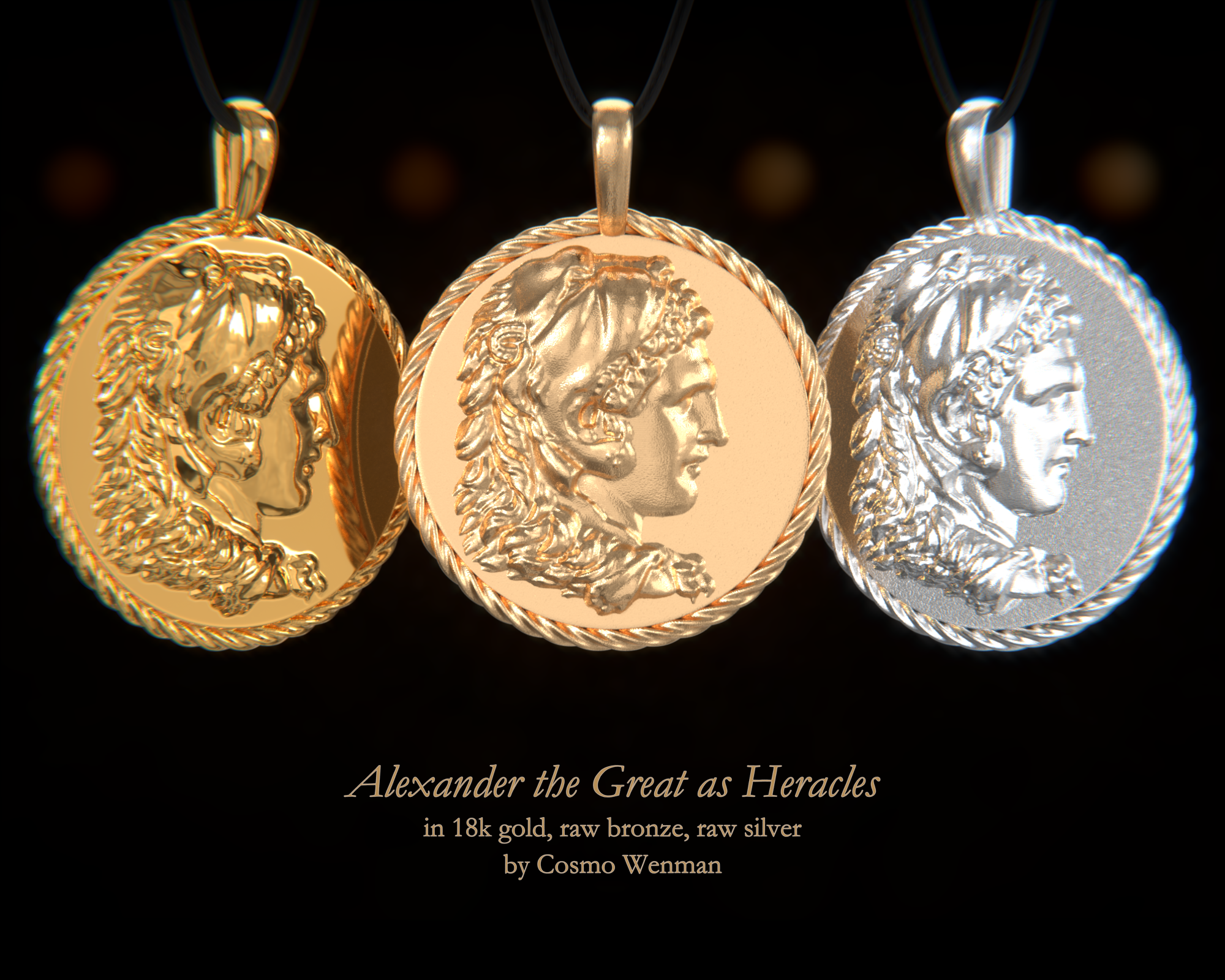 20190707_0001 Alexander as Heracles, by Cosmo Wenman, in 18k Gold, raw bronze and raw silver.png