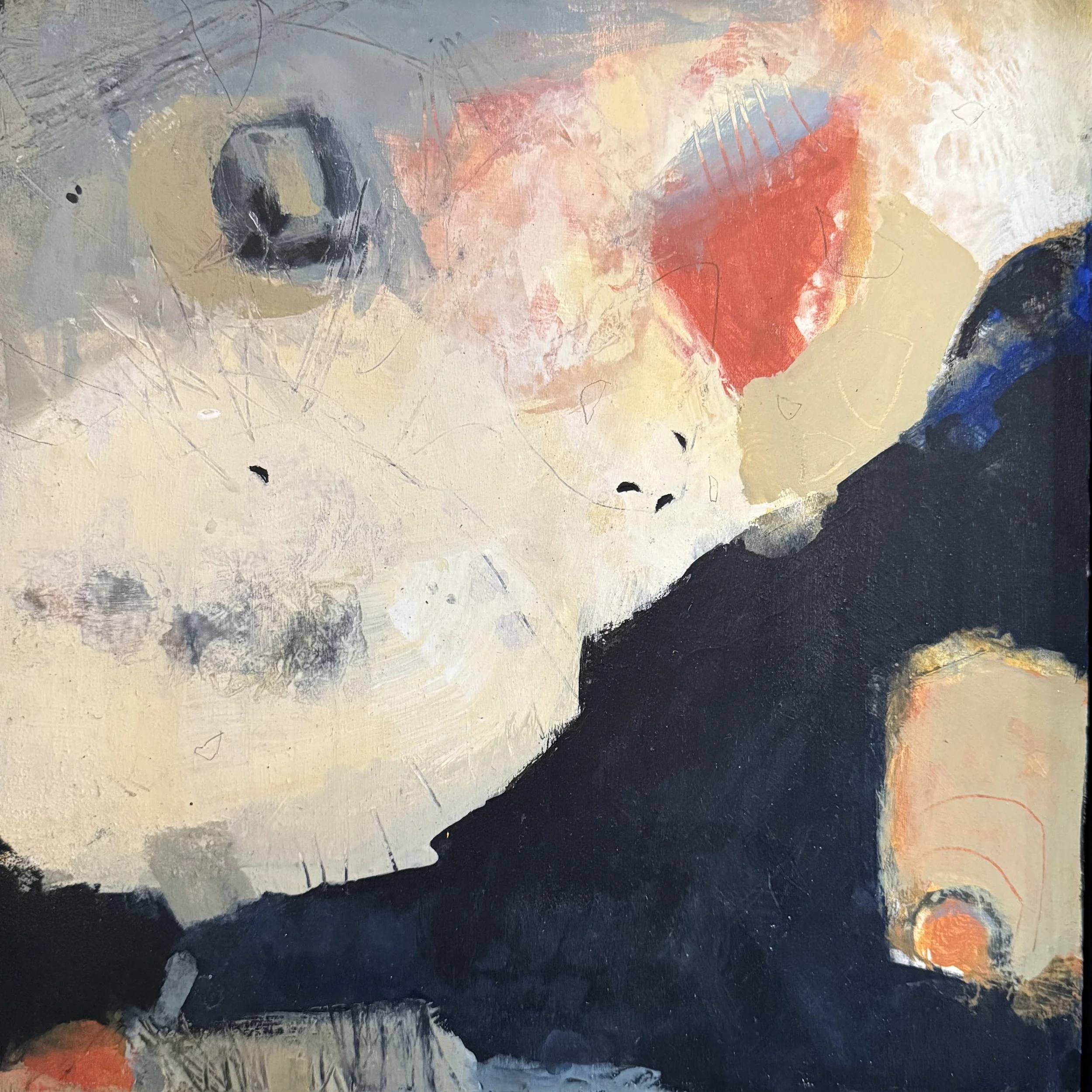 Black and Orange - 12x12 panel