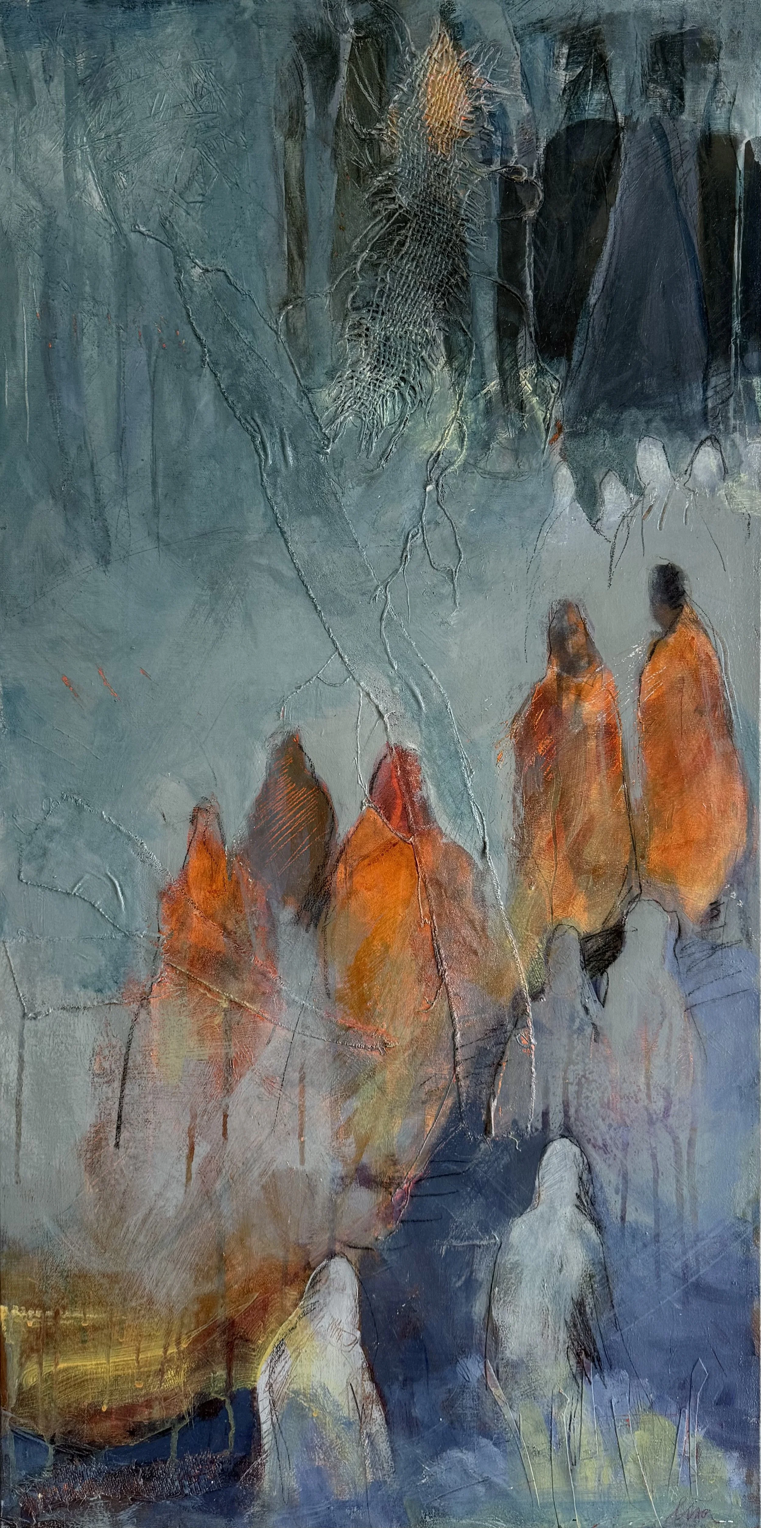 Procession - 18x36 canvas