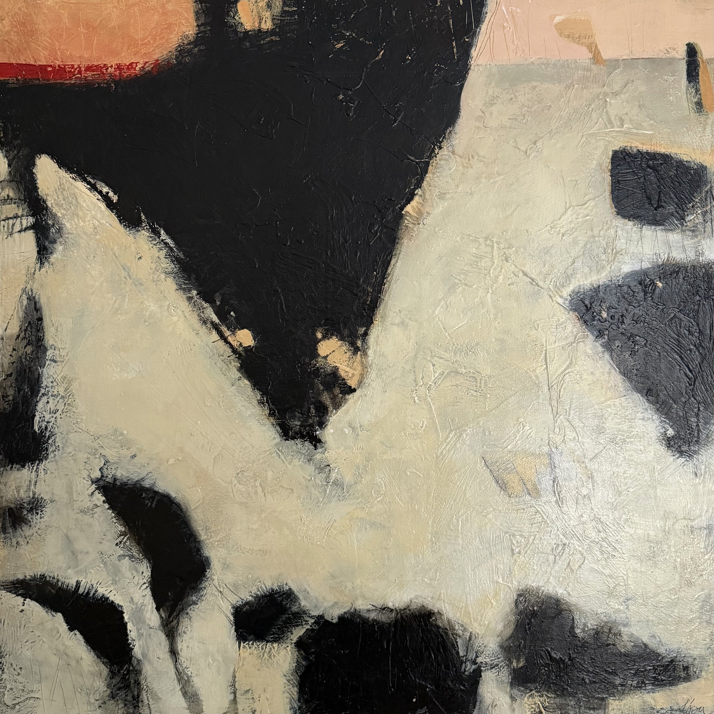 Gathering - 30x30 - acrylic on cradled panel