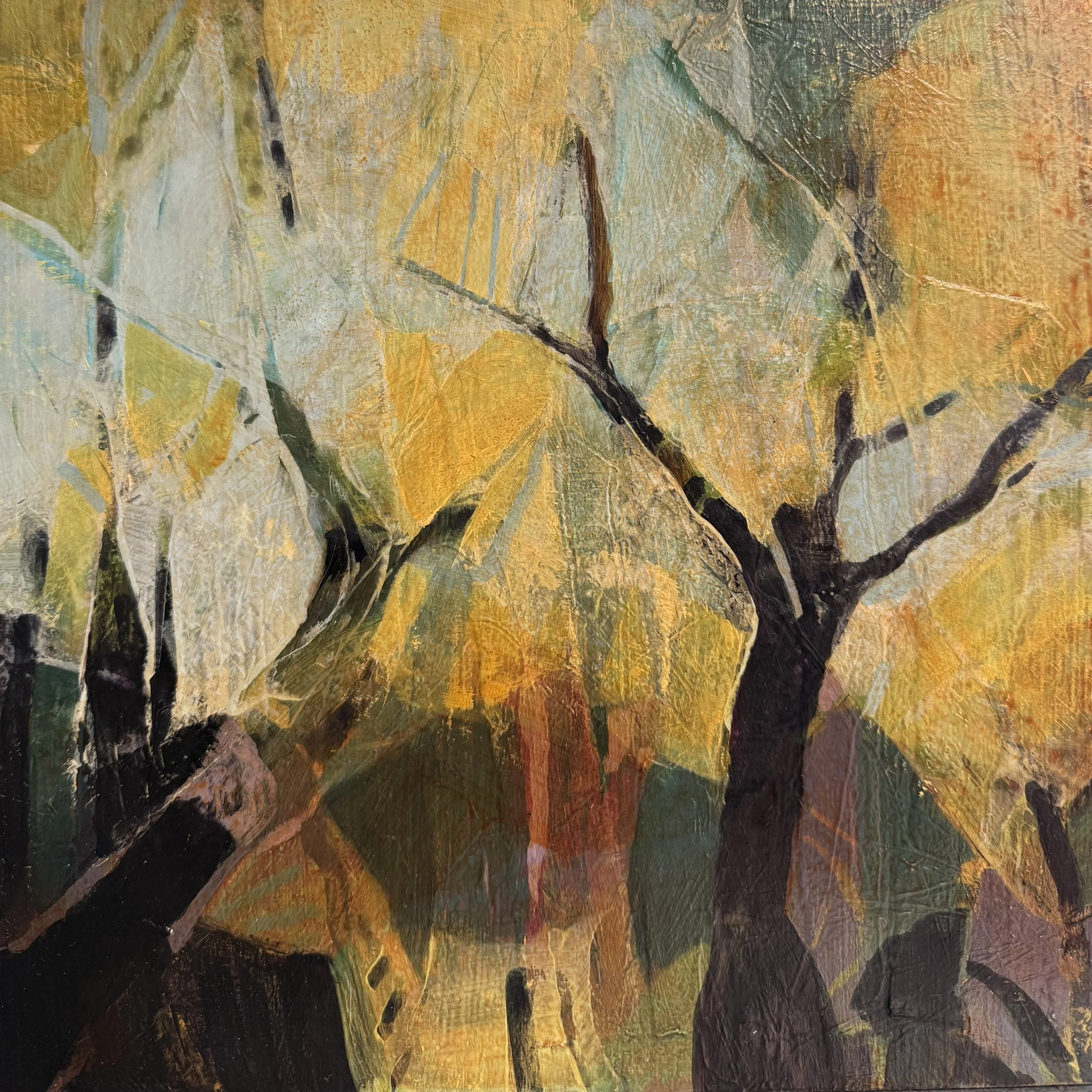 Evening in the Woods - 10x10 cradled panel