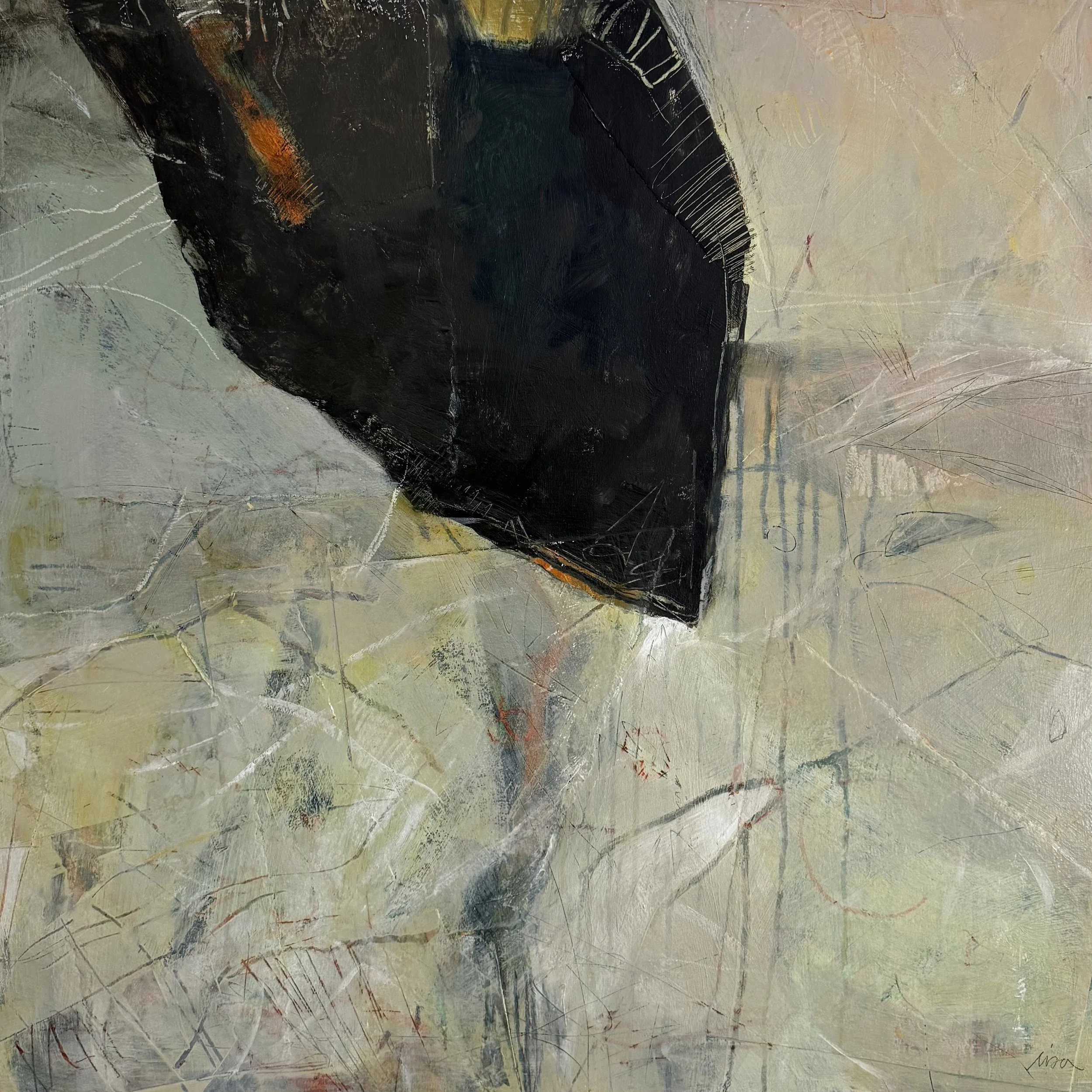 Hovering - 30x30 - acrylic on cradled panel