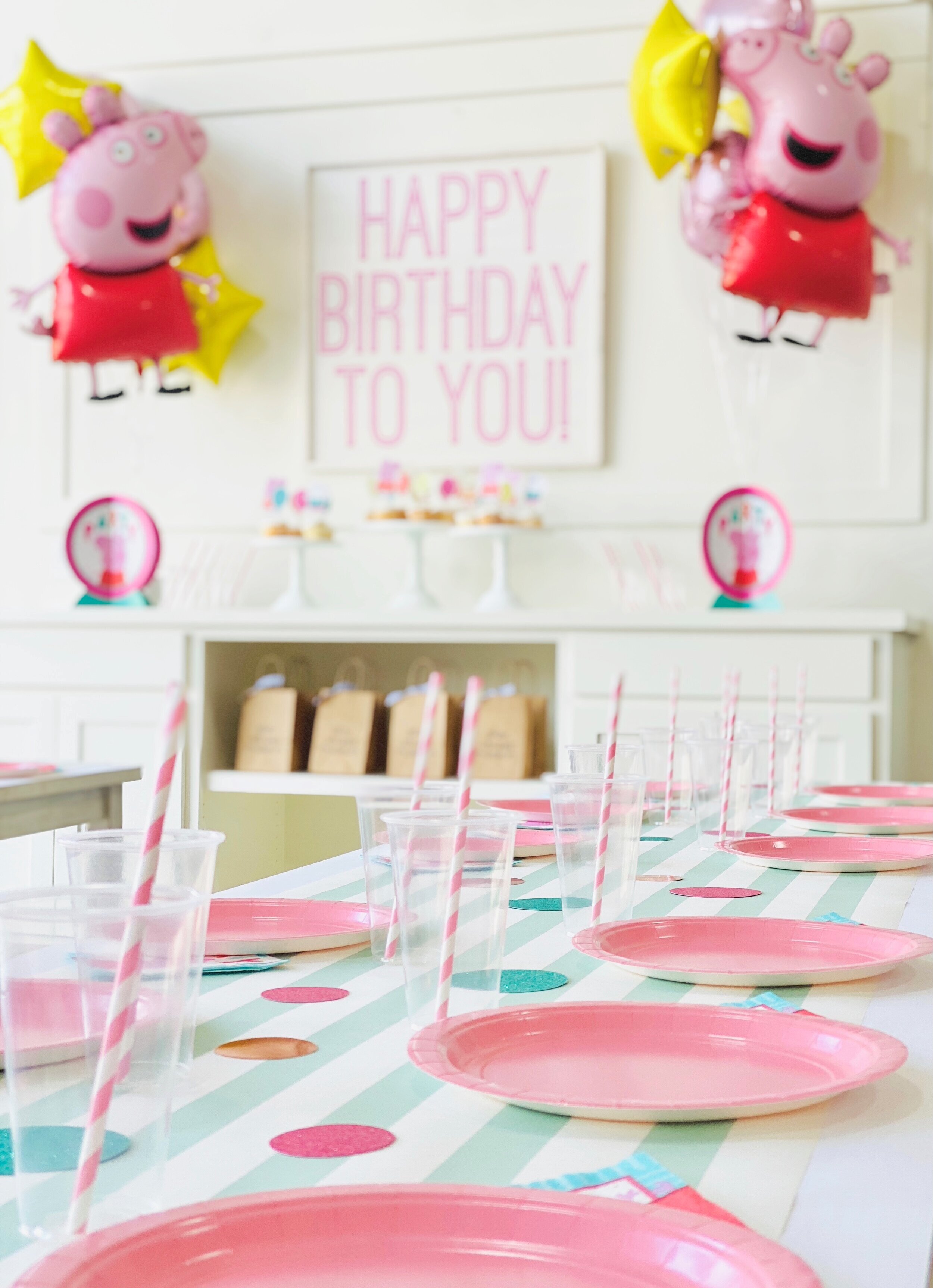 Pig Party Favors Set of 24 Pink Pig Cups Pink Birthday Party Pig Birthday Party