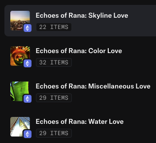 NFT collections on opensea