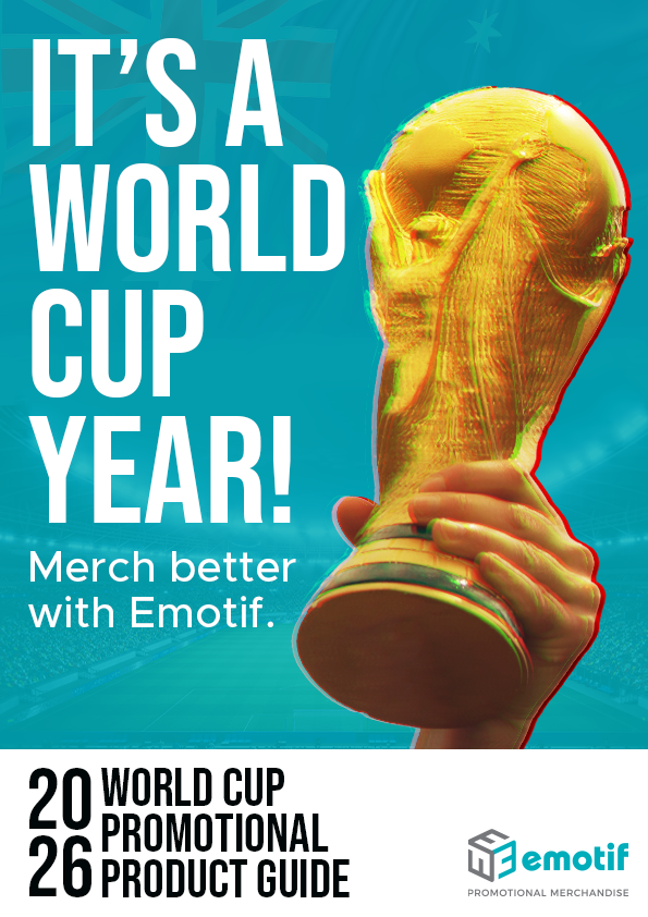 Emotif's FIFA World Cup Promotional Product Guide and Catalogue. The best promotional ideas from custom jerseys and balls to glassware and uniforms. 