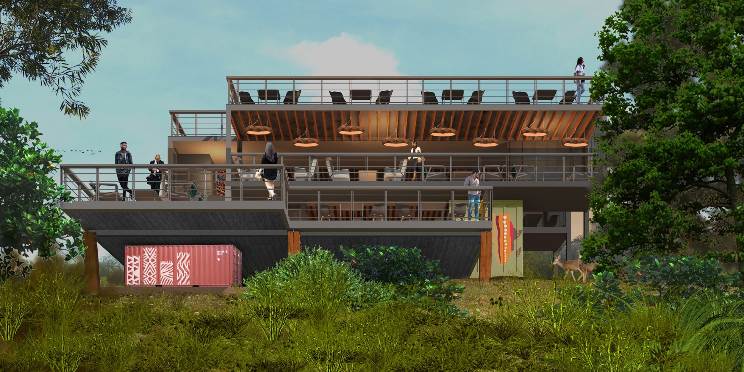 View of outdoor seating