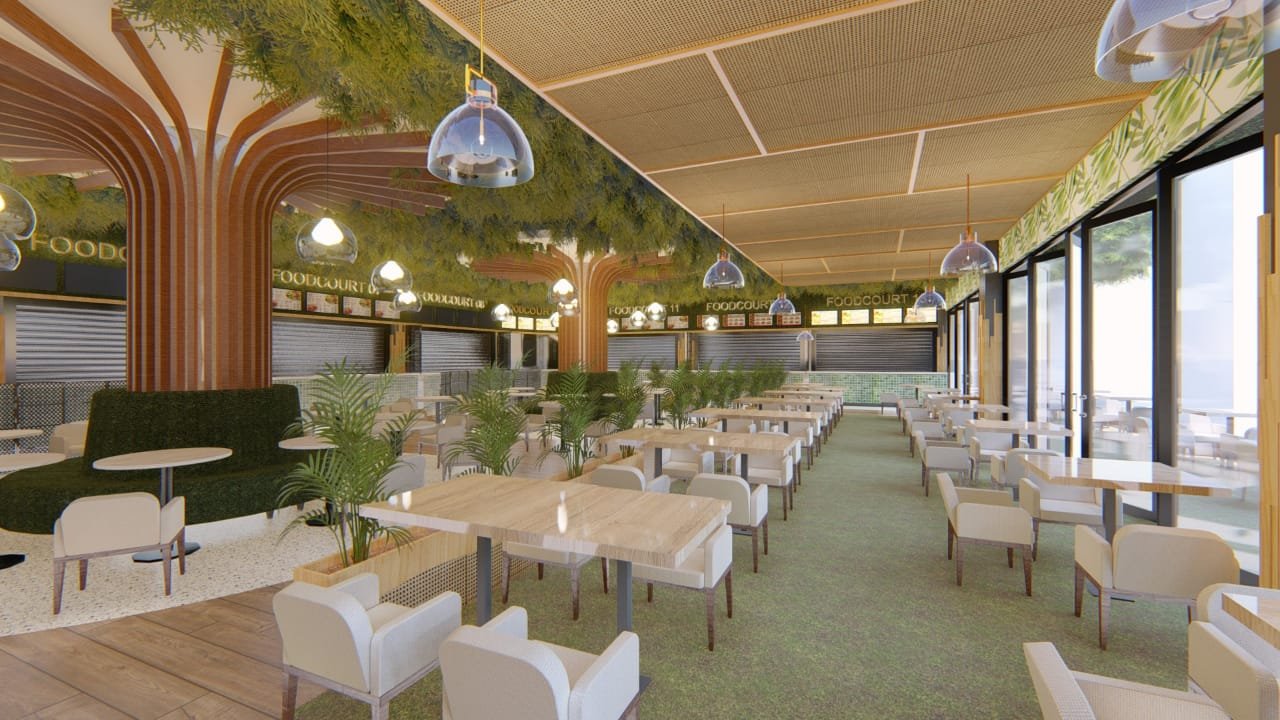 Imaara Mall Foodcourt Kenya Mombasa Road Interior Architect Contemporary Green Mushroom Design Chair Bench JKIA  (1).jpeg
