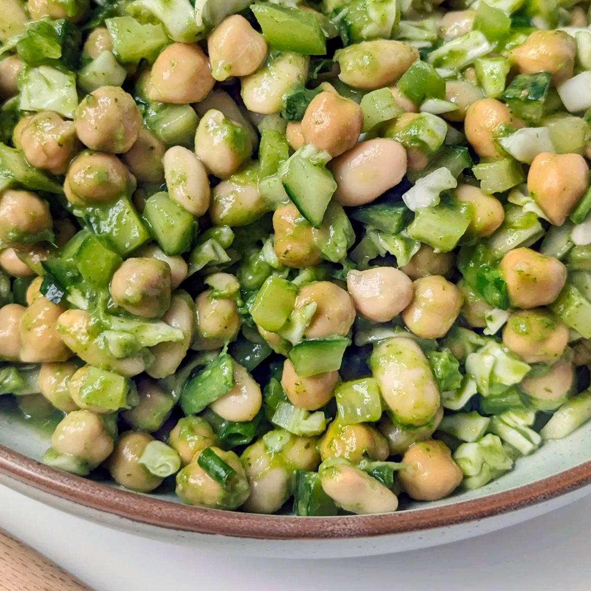 green goddess bean salad