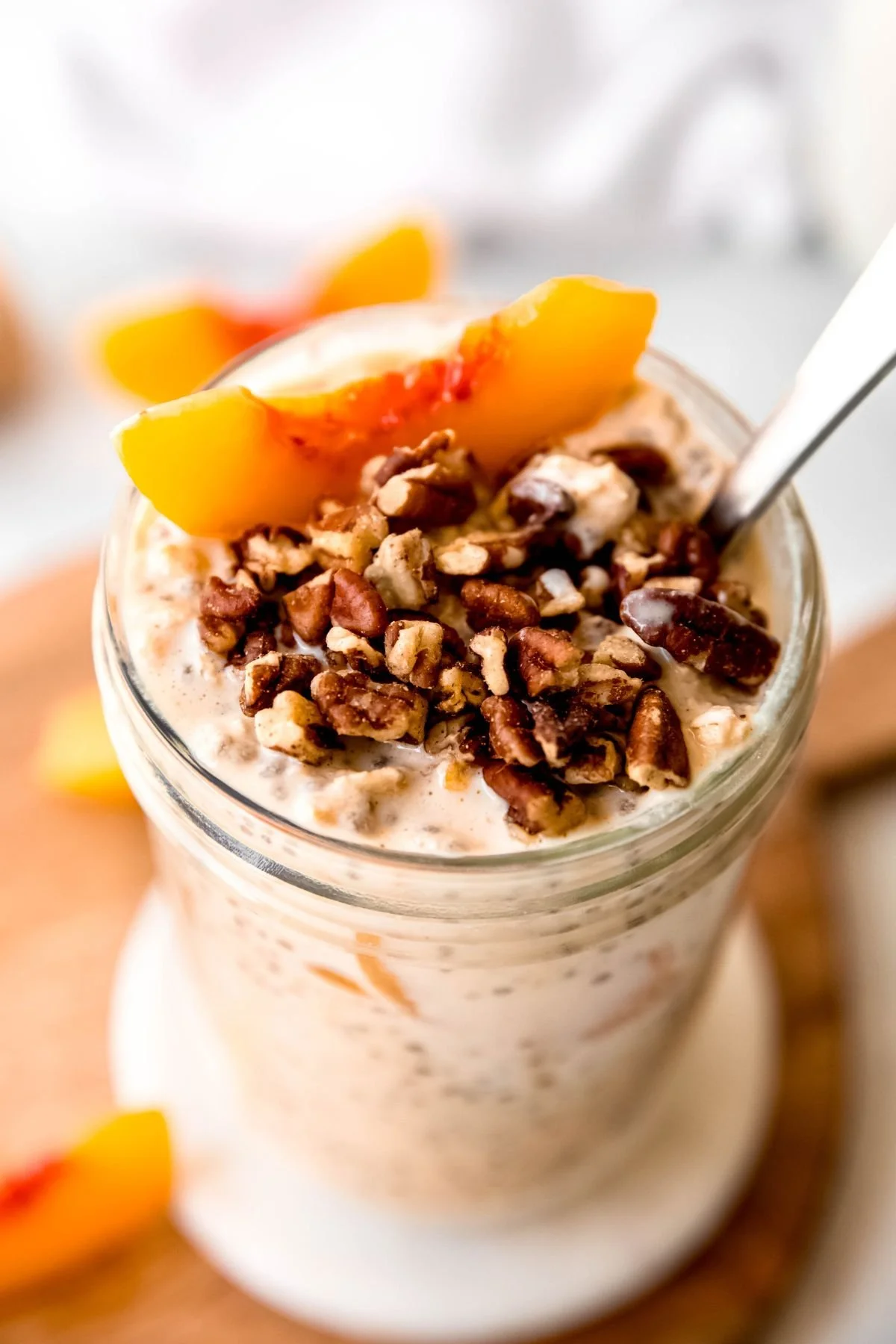 peach pecan breakfast porridge
