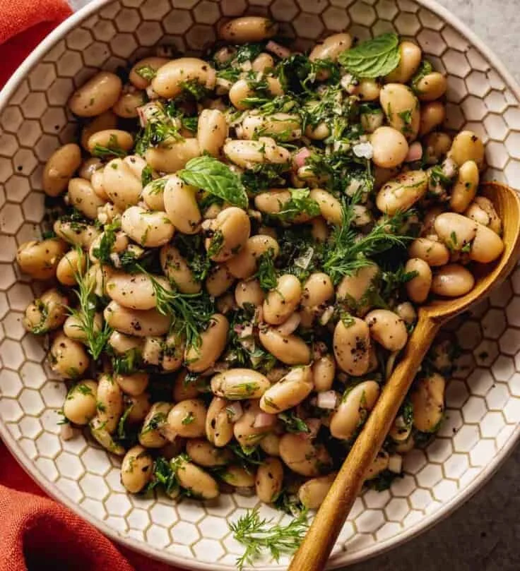 lemon-herb white bean salad