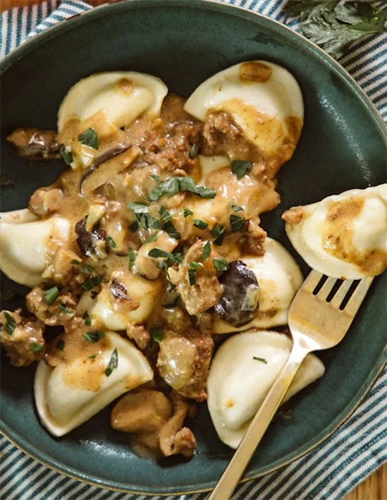 pierogi stroganoff