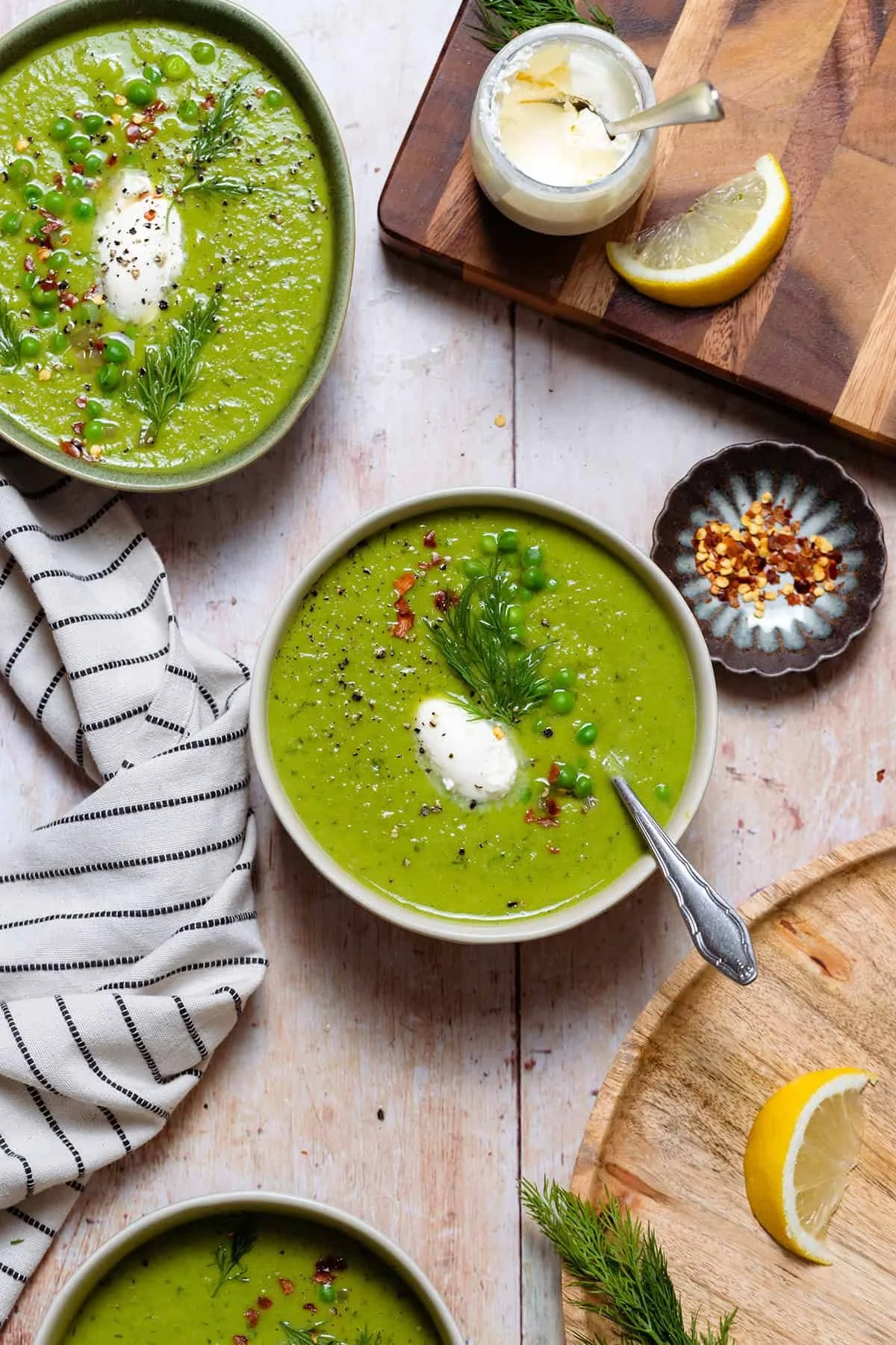 green goddess pea soup