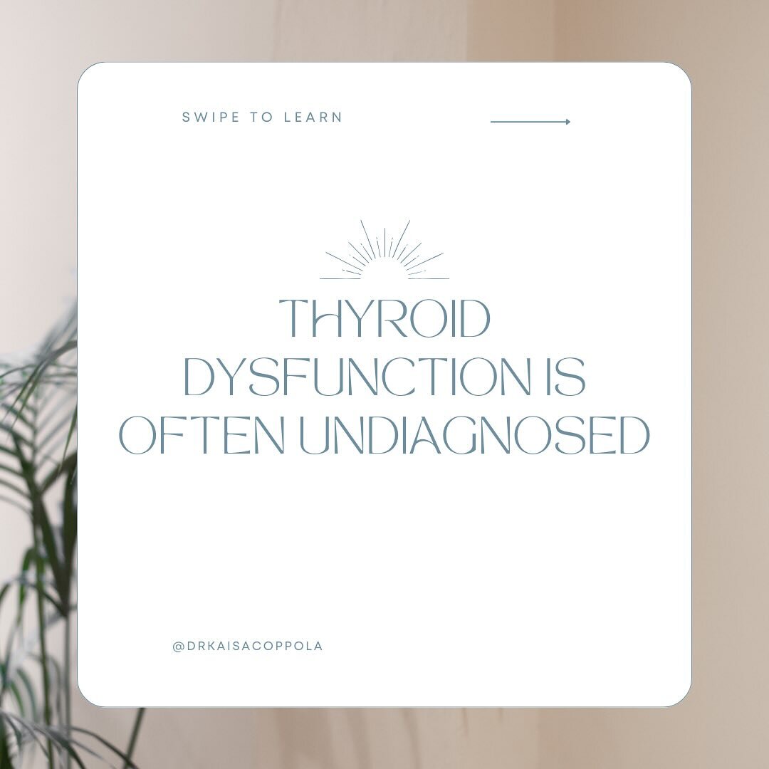 So many people struggle with thyroid dysfunctions and are often undiagnosed. The root causes will differ with each individual. Be your best advocate and ask your doctor to help explore your symptoms. There are so many ways to correct these symptoms a