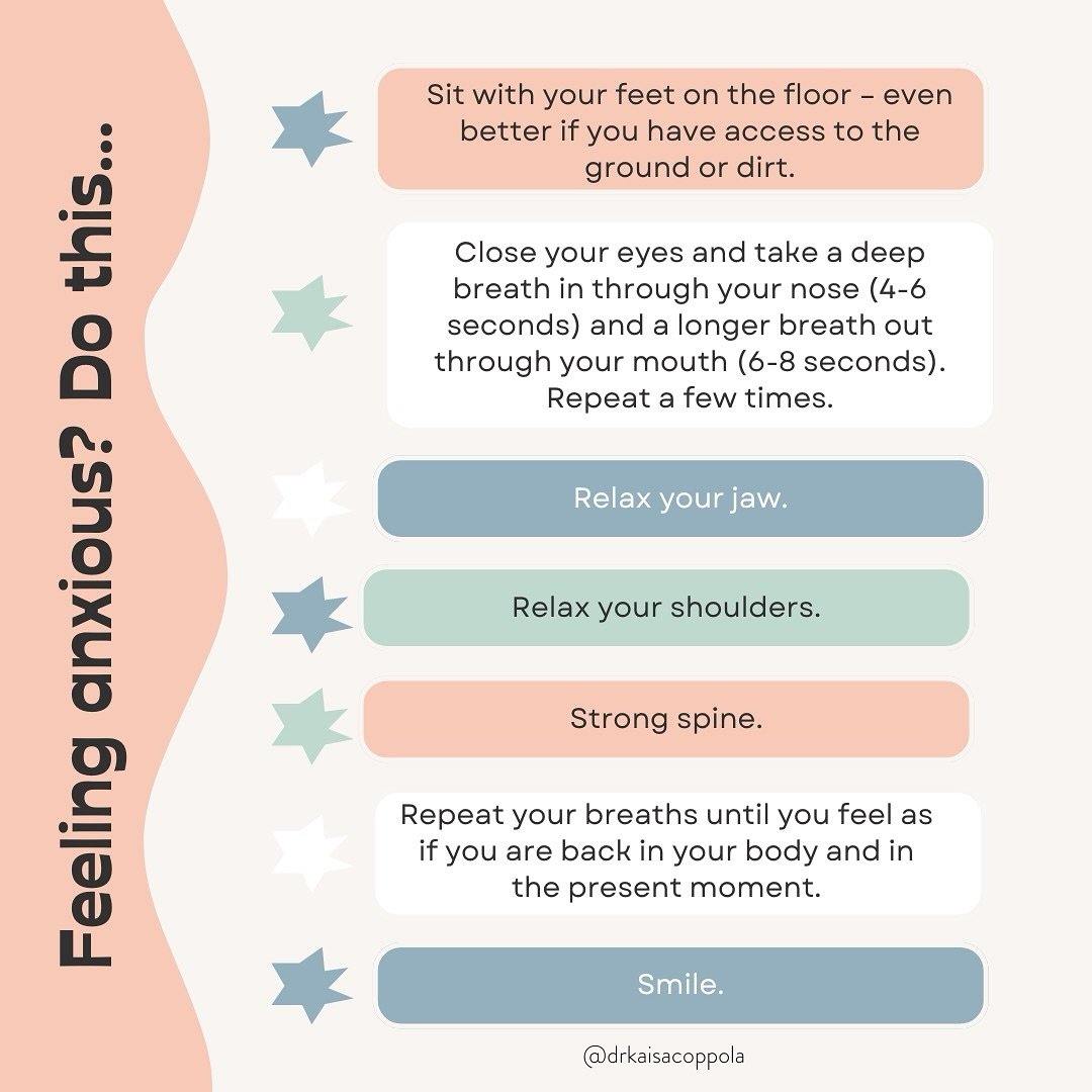 So many of my patients complain about feeling stressed and anxious. It seems as if so many people&rsquo;s nervous systems are dysregulated. It&rsquo;s challenging to heal the body when your body is in constant fight or flight. 

Pause more. Take time