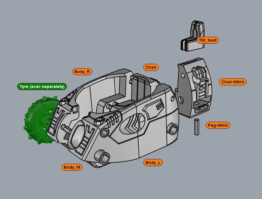 Side Car and Buggy for Transformers SS86 Wreck Gar | Funbie Studios